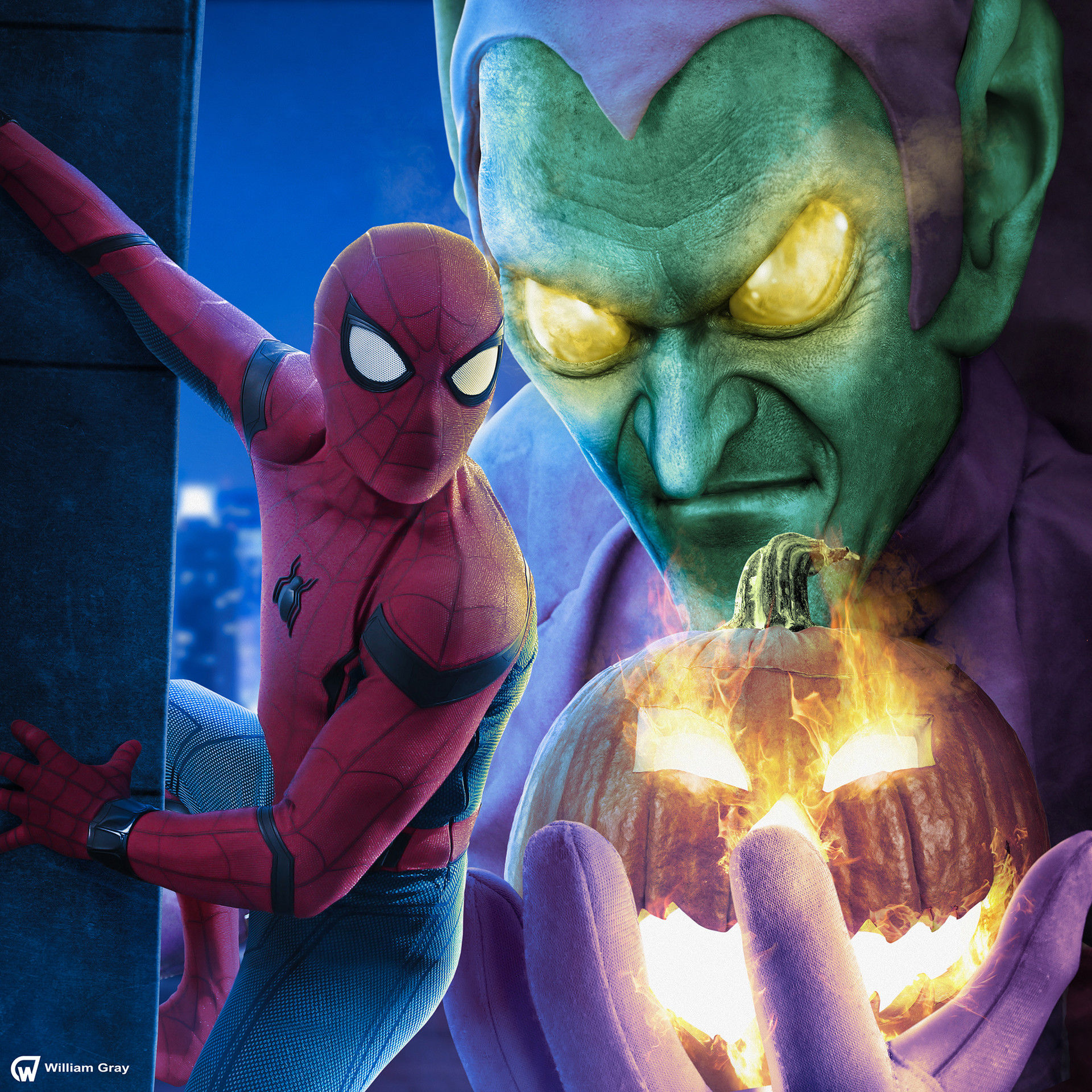 Wallpaper #uRmGIo8BtGB6xQ78moLB29 2048x2048 MCU Spiderman Giant Green Goblin iPad Air HD 4K Wallpapers