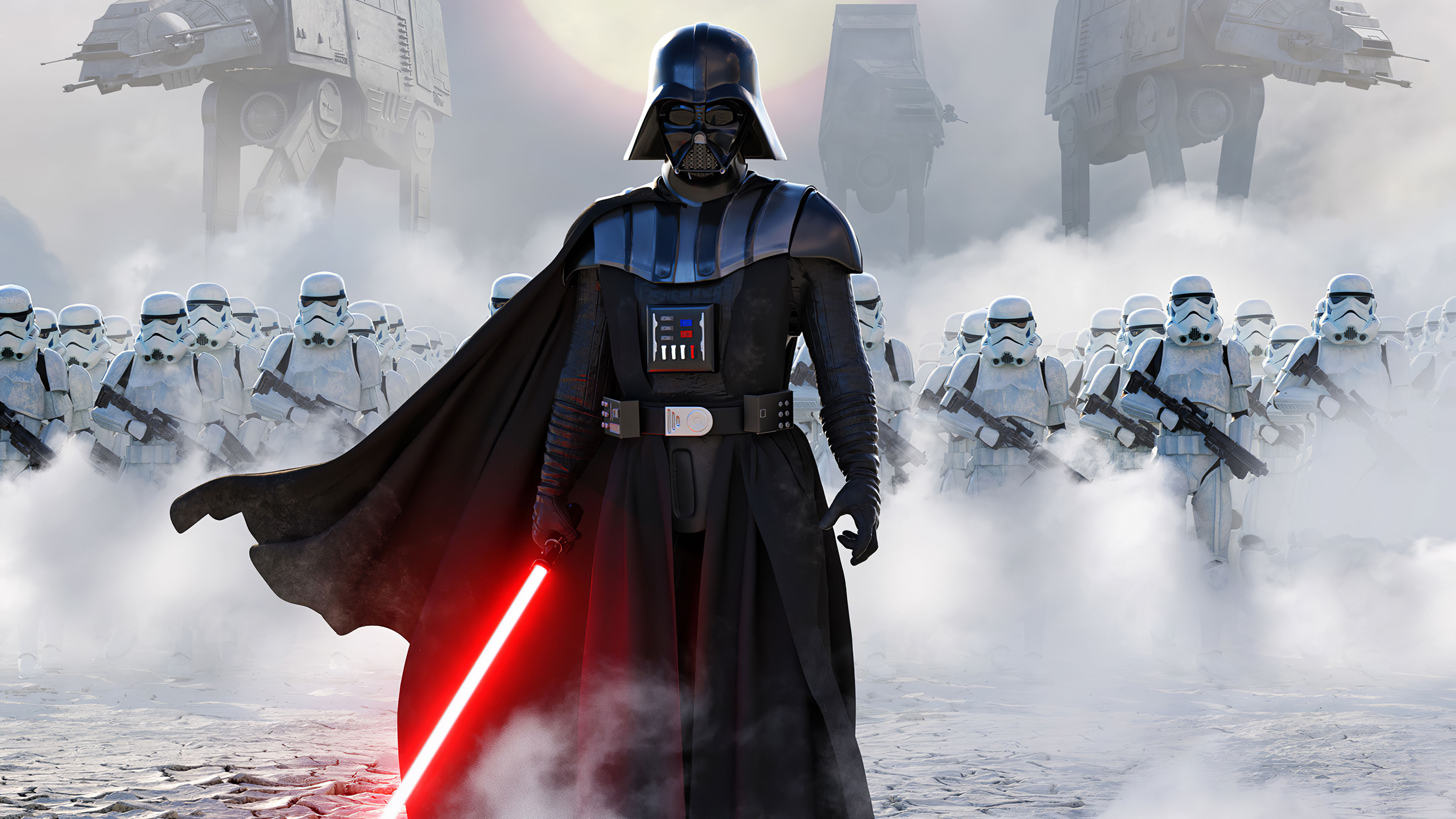 Wallpaper #428C2 Darth Vader, the Iconic Villain from Star Wars, Depicted in a Stunning Digital Art