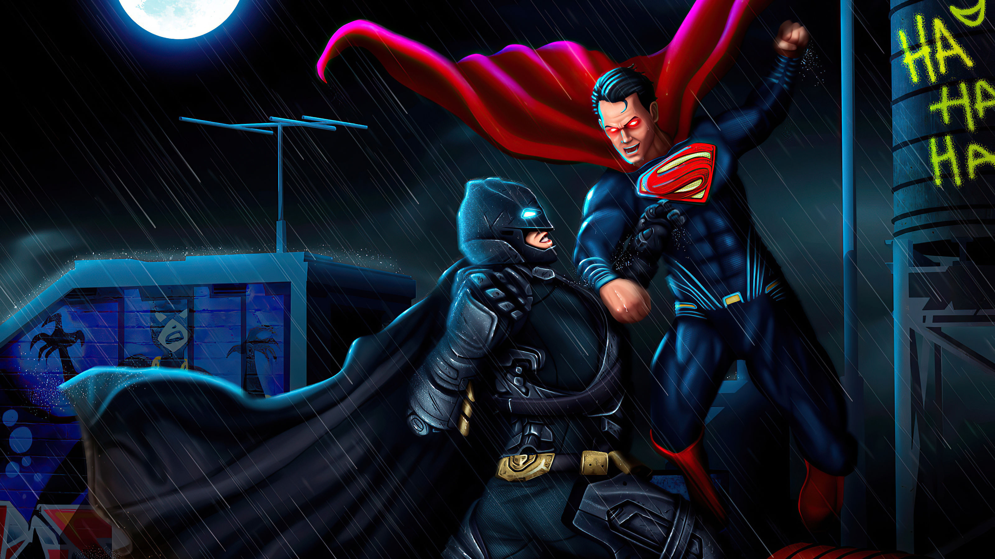 Wallpaper #T31v8Y4Bnwiau_P6_gmX34 Batman Super Man Artwork HD Superheroes 4K Wallpapers Images