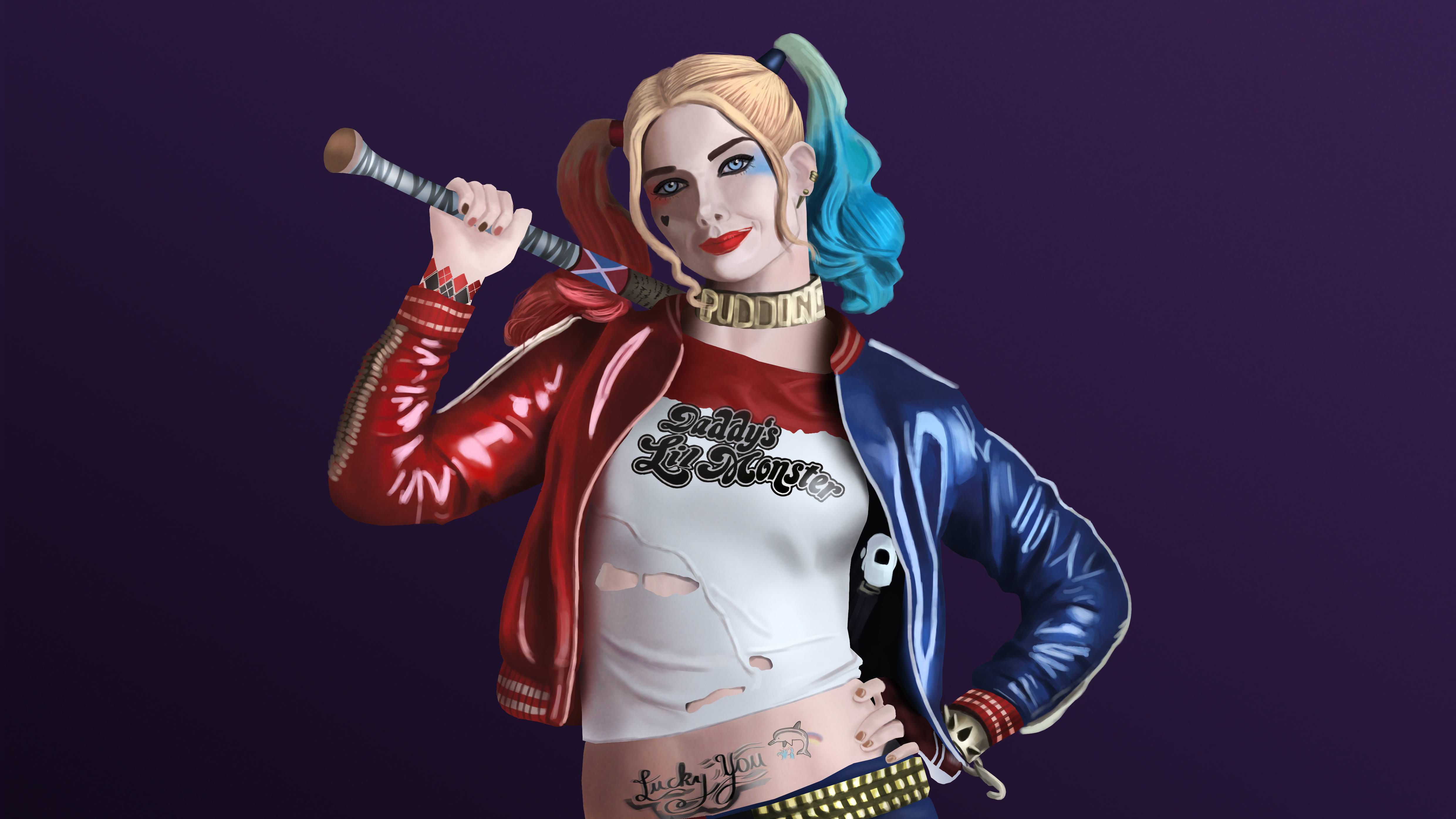 Wallpaper #YWcr-5IBSpphPi3-CZPD186 Harley Quinn Fan Art 5K Wallpaperhd Superheroes Wallpapers4k