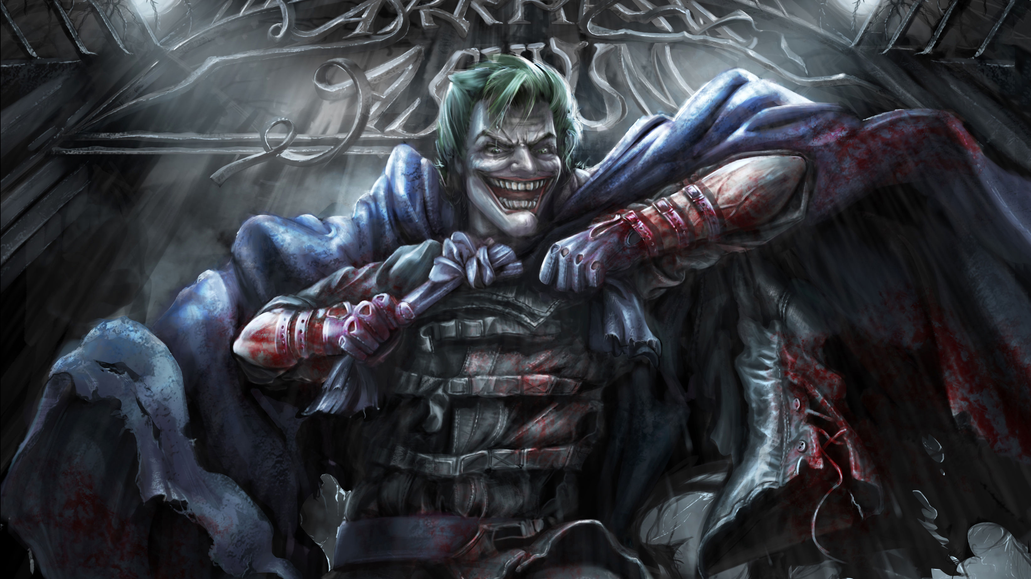 Wallpaper #kRpiUZMB1yWOL4qg3IHY0 3840x2400 Joker Arkham Asylum Artwork 4K HD 4K Wallpapersimages