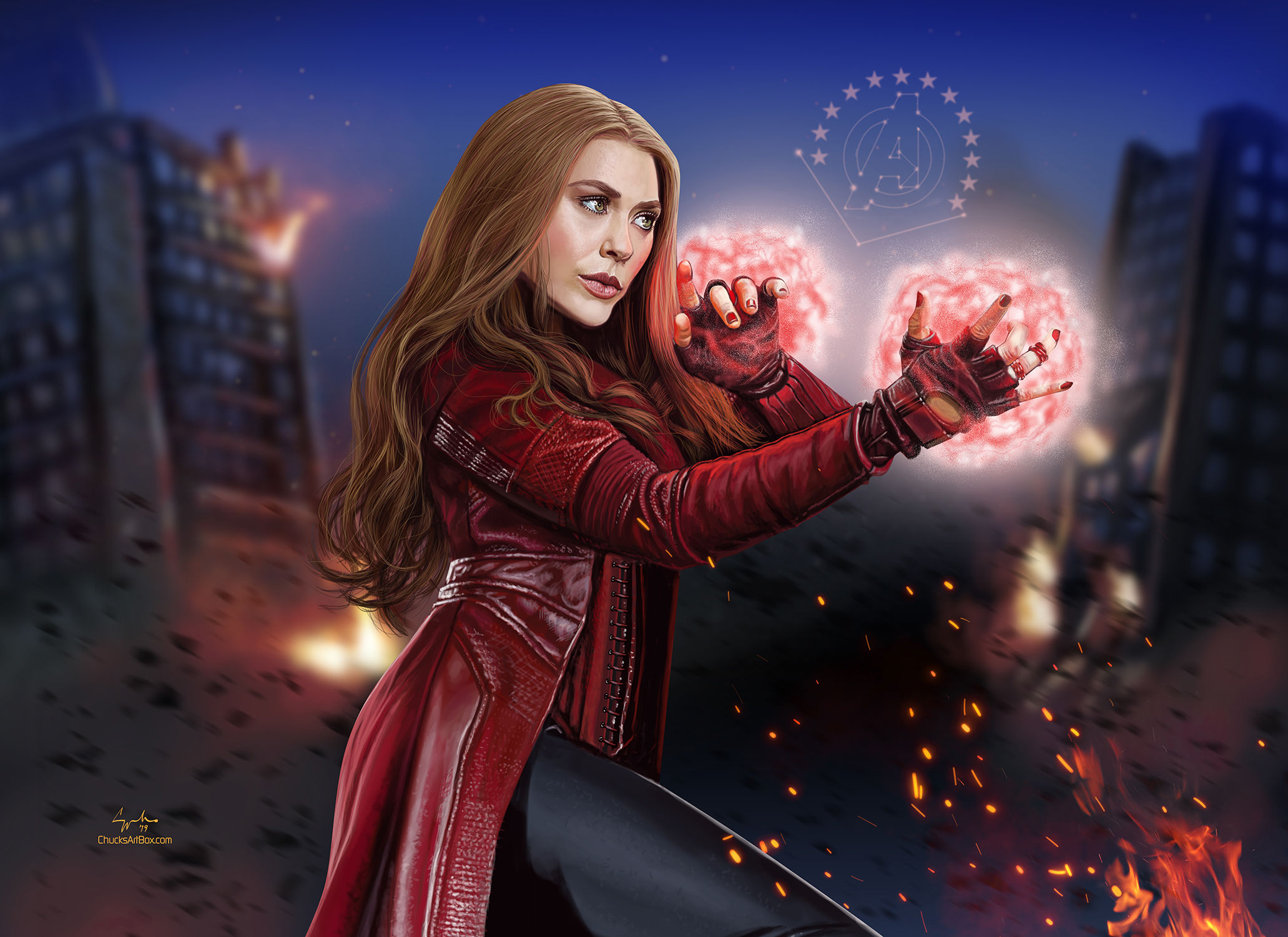 Wallpaper #180e5 Scarlet Witch Pixel Art