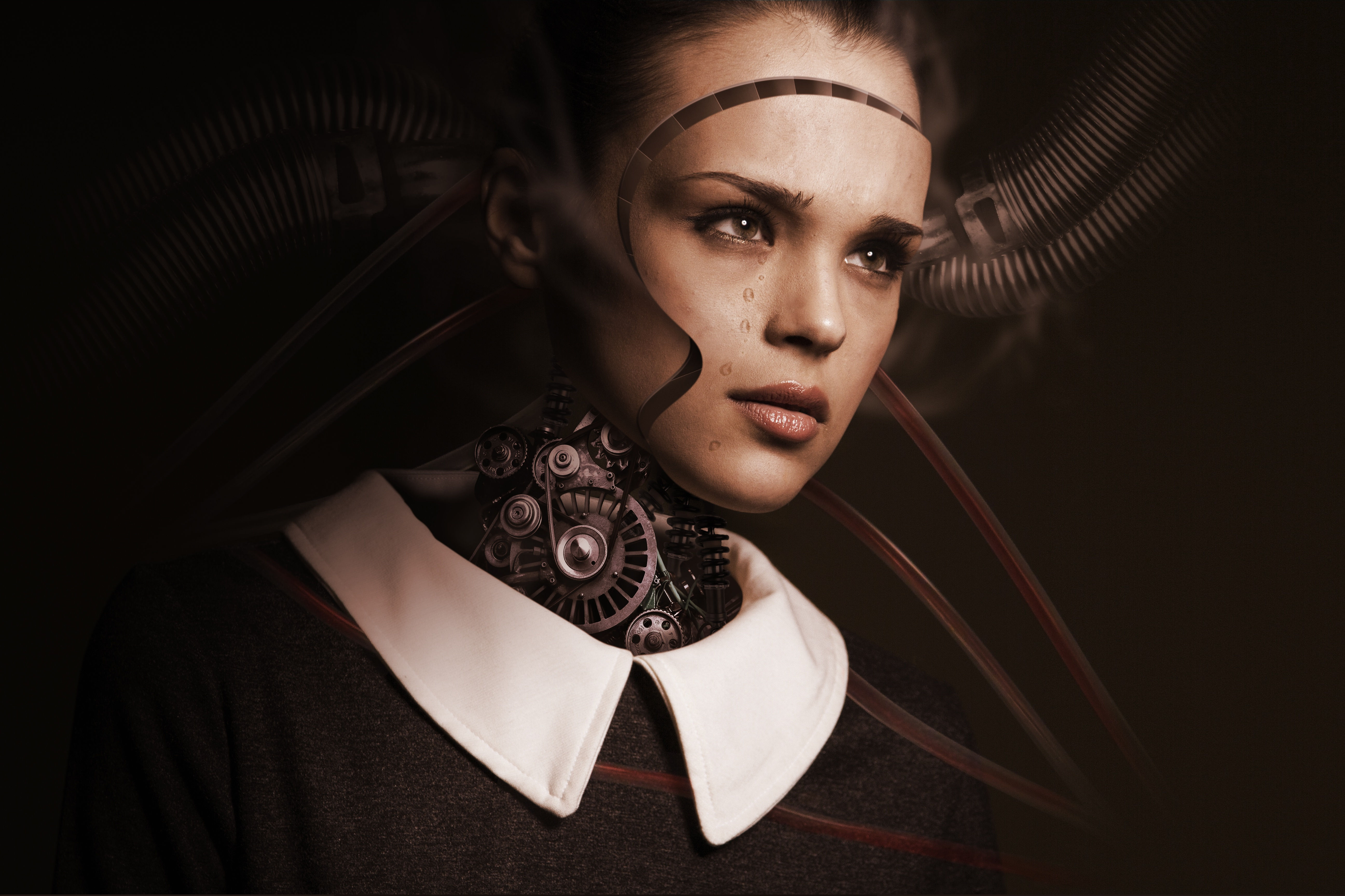 Wallpaper #v2fQCZMBSpphPi3-ZdHj285 Robot Woman Artificial Intelligence Technology Robotics Girl Wallpaper