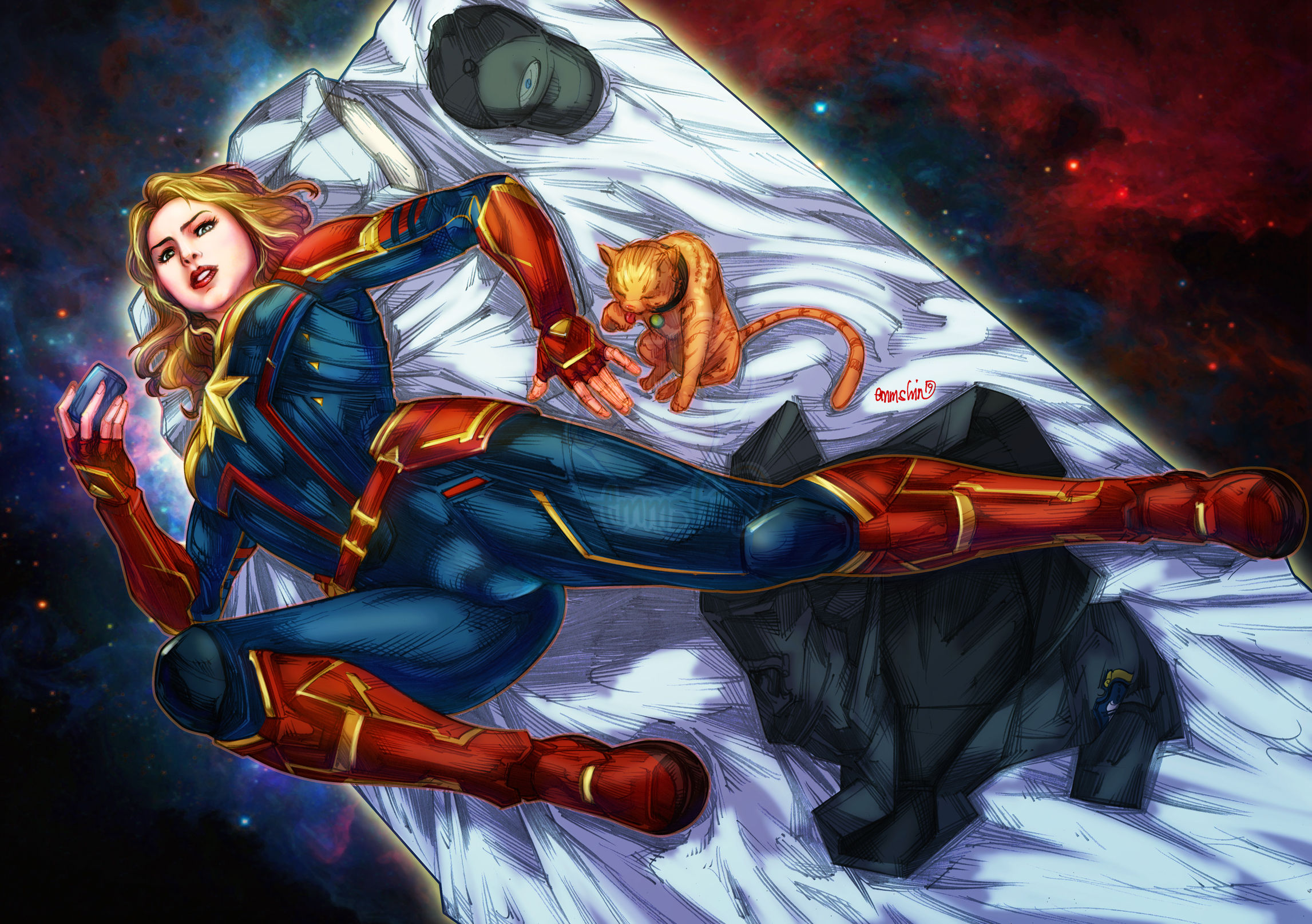 Wallpaper #LzHaNZMB5zzyi_yYW1in21 Captain Marvel Fanart Wallpaperhd Superheroes Wallpapers4k Wallpapers