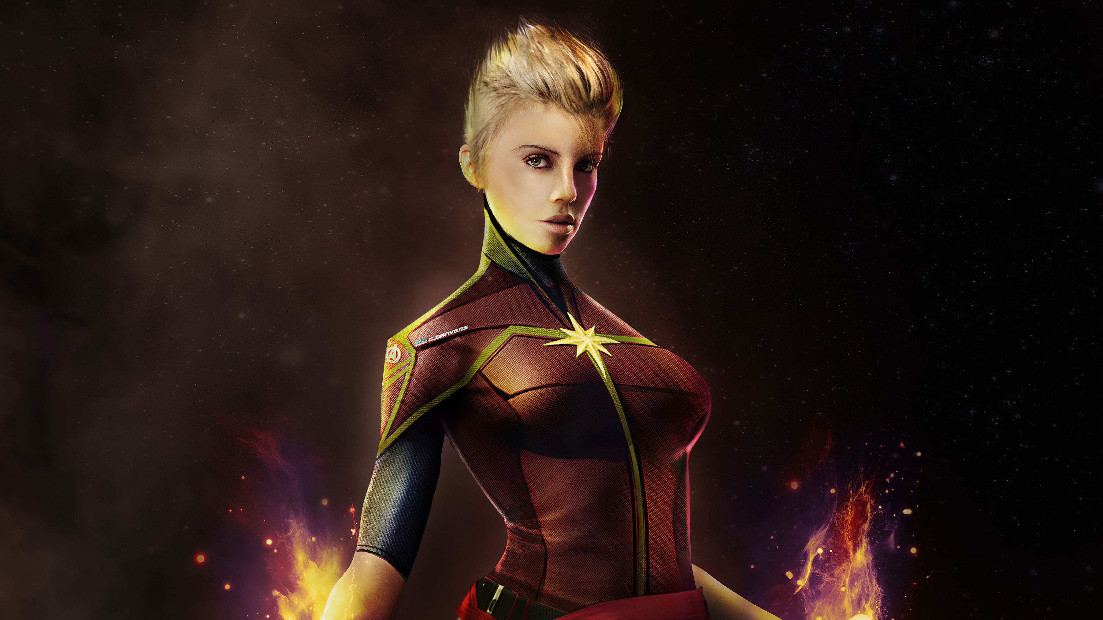 Wallpaper #m0XnpI4B7YBJg1BVxaUq43 Captain Marvel Artwork 2020 4K Wallpaperhd Superheroes Wallpapers4k