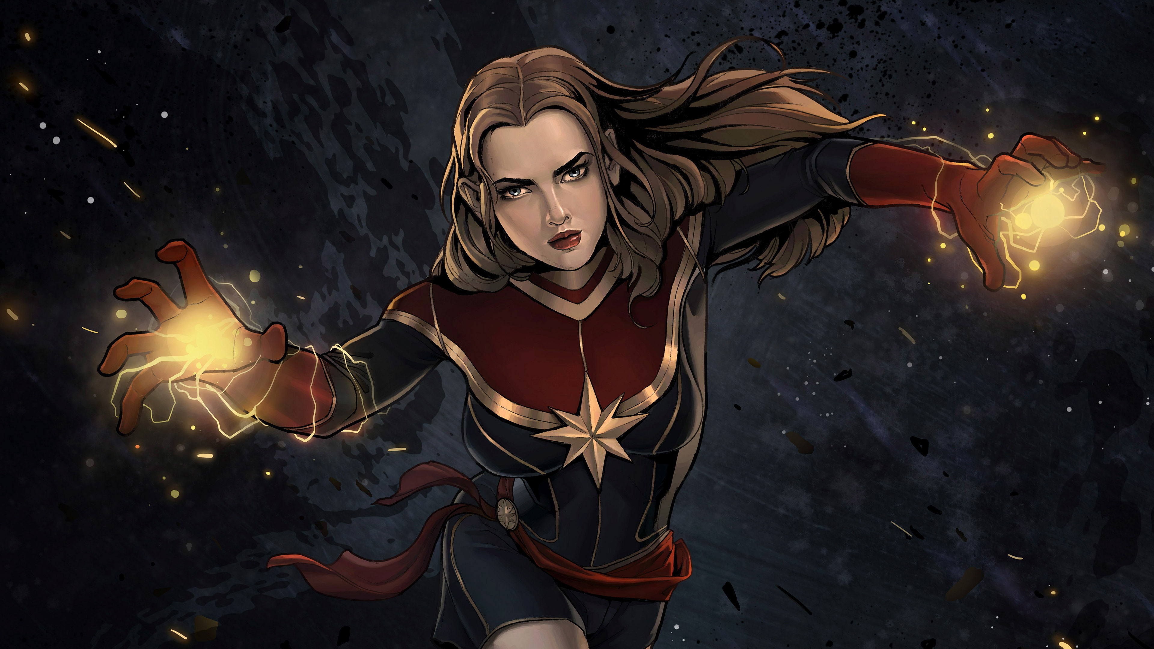 Wallpaper #m0XnpI4B7YBJg1BVxaUq8 Captain Marvel Comic Artwork 4K Wallpaperhd Superheroes Wallpapers4k