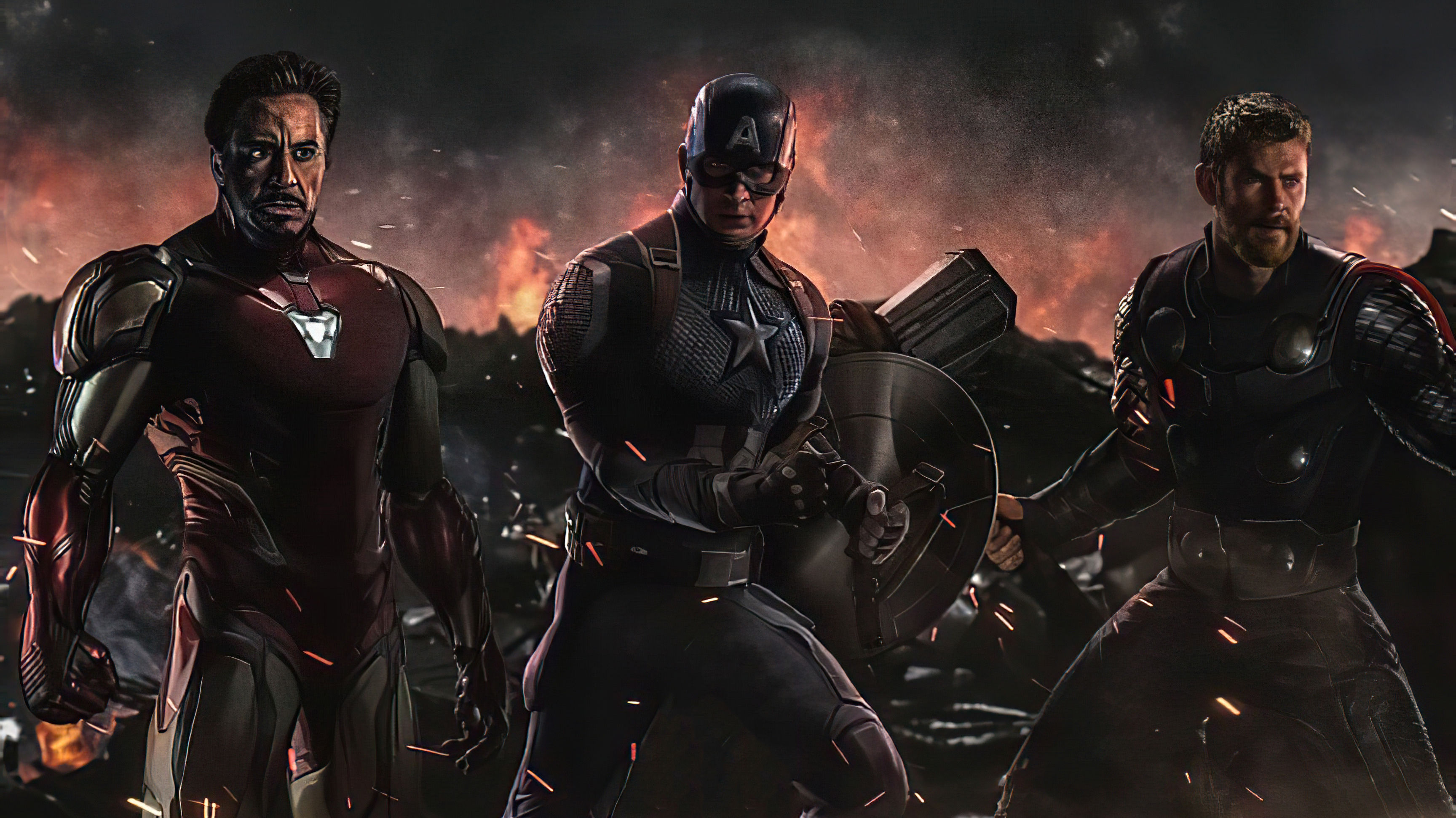 Wallpaper #inQtwo4B_8f4nGFaBW7A53 2560x1600 Iron Man Captain America Thor in Avengers Endgame 2560x1600