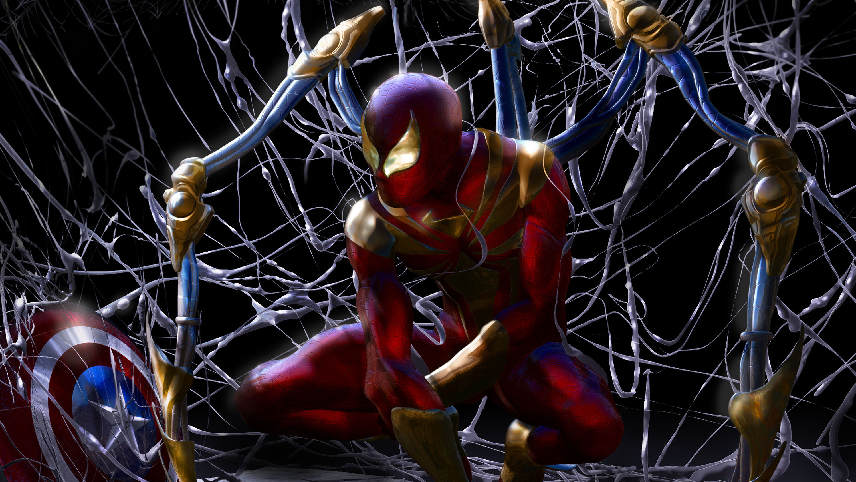 Wallpaper #1XTLyY4B_8f4nGFasnPe56 Red and Gold Spiderman Wallpaperhd Superheroes Wallpapers4k