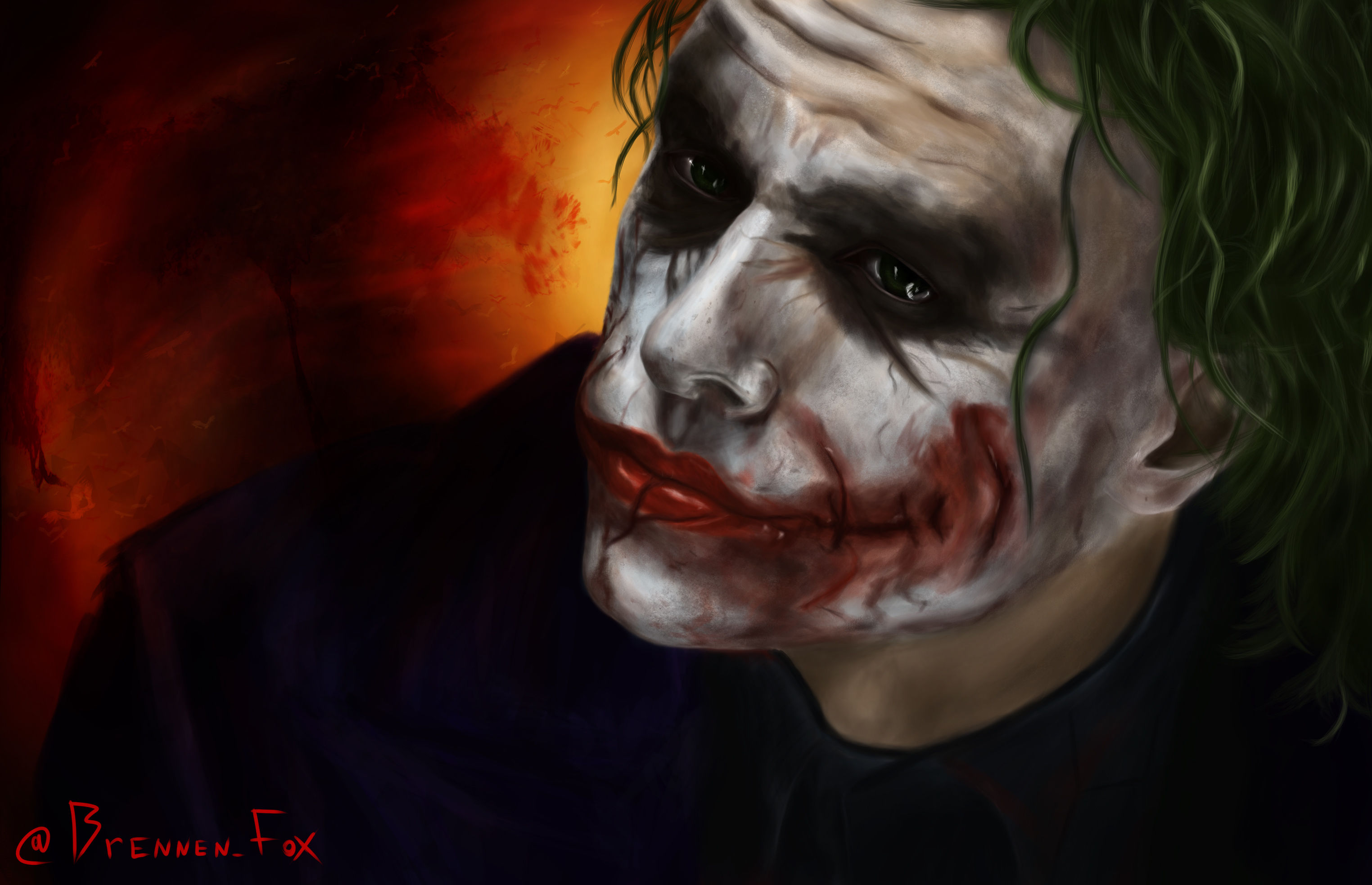 Wallpaper #8mgCGpMBSpphPi3-0hmI143 Joker Heath Ledger Arts Wallpaperhd Superheroes Wallpapers4k