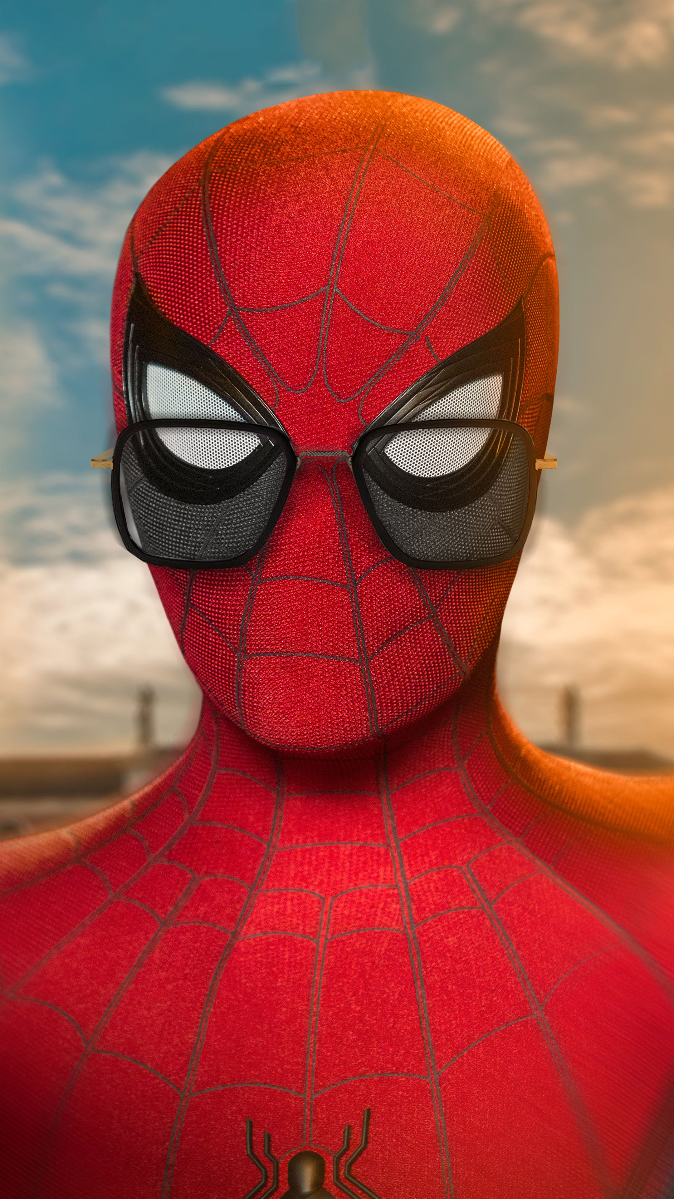 Wallpaper #yBlhOo8BtGB6xQ782axd3 2160x3840 Spider Man Wearing Tony Glasses Sony Xperia Xxzz5 Premium