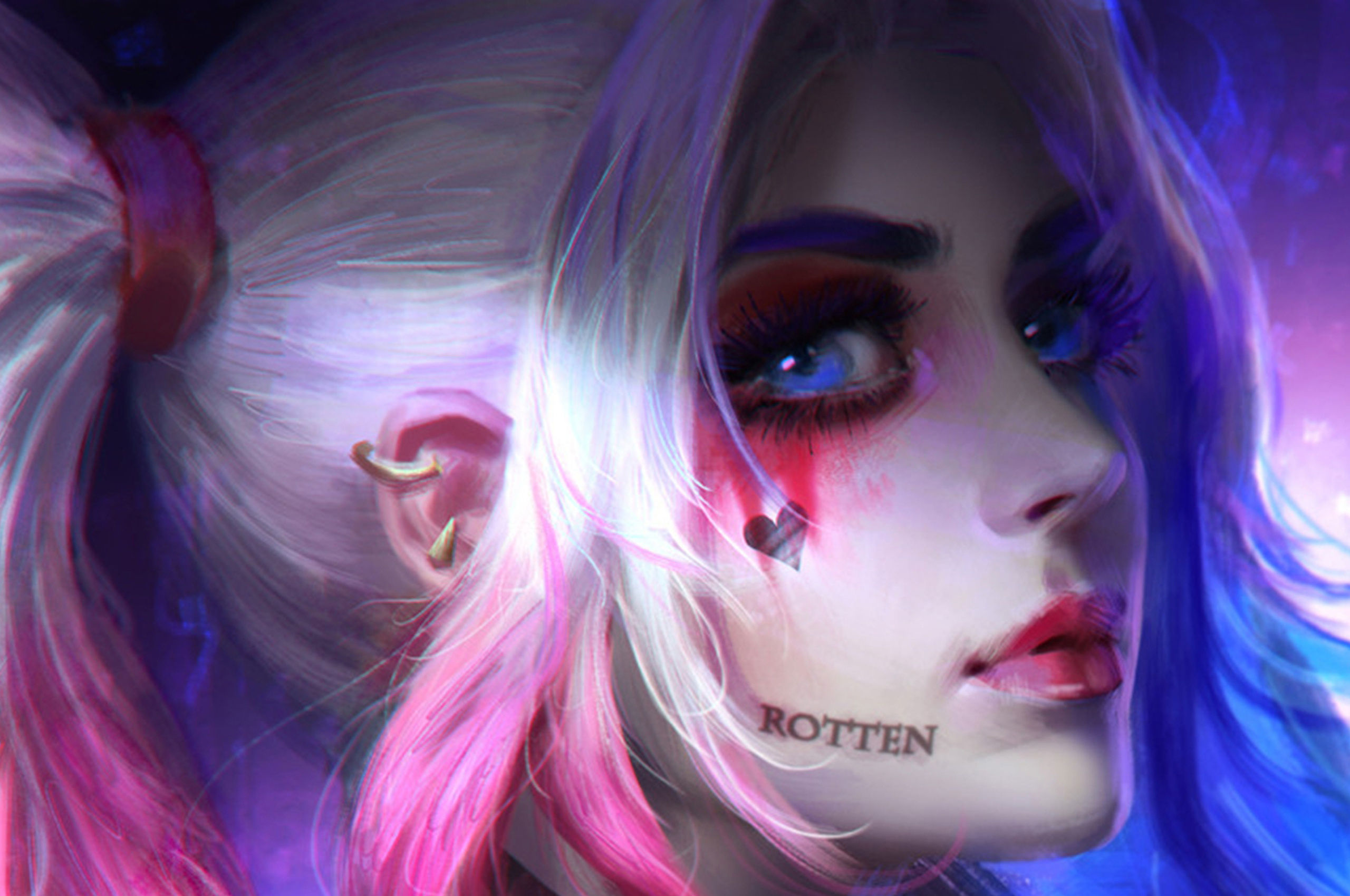 Wallpaper #YWcr-5IBSpphPi3-CZPD377 2560x1700 Harley Quinn Digital Illustration Chromebook Pixel HD 4K