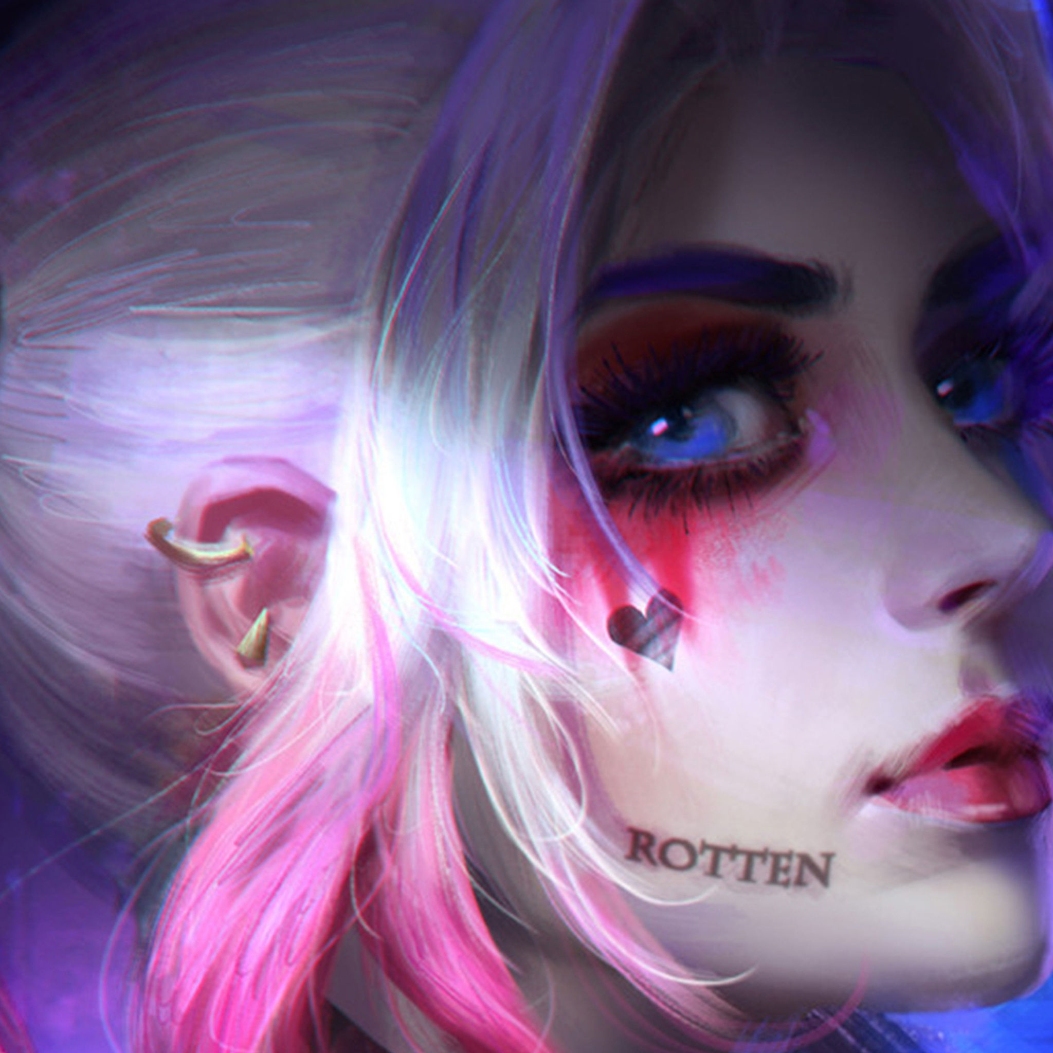 Wallpaper #YWcr-5IBSpphPi3-CZPD262 2048x2048 Harley Quinn Digital Illustration iPad Air HD 4K Wallpapers