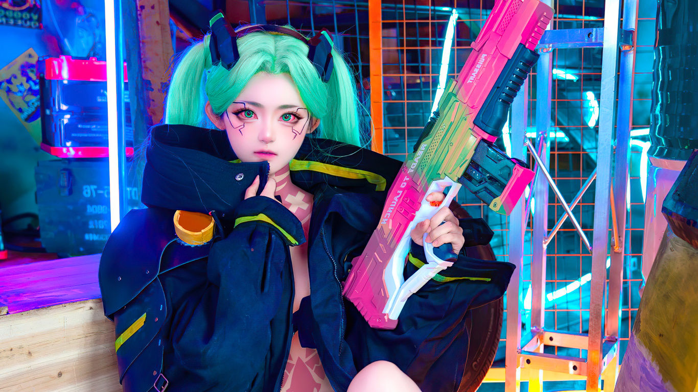 Wallpaper #gKXaNpMBVBiSkHCaa4ol60 1366x768 Rebecca Cosplay Game X Cyberpunk Edgerunners Laptop HD Hd 4K