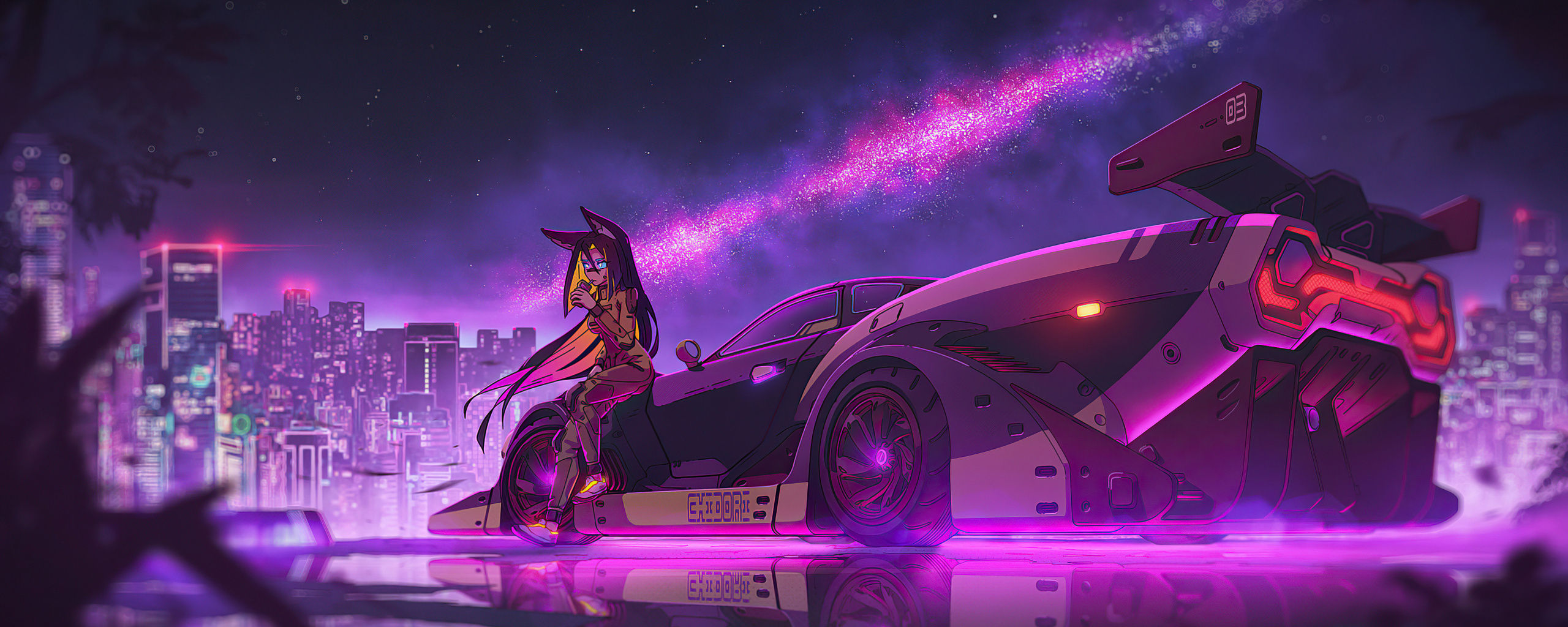Wallpaper #FxpgUJMB1yWOL4qg-4Am181 2560x1024 Anime Girl Cyberpunk Ride 4K Wallpaper2560x1024 Resolution