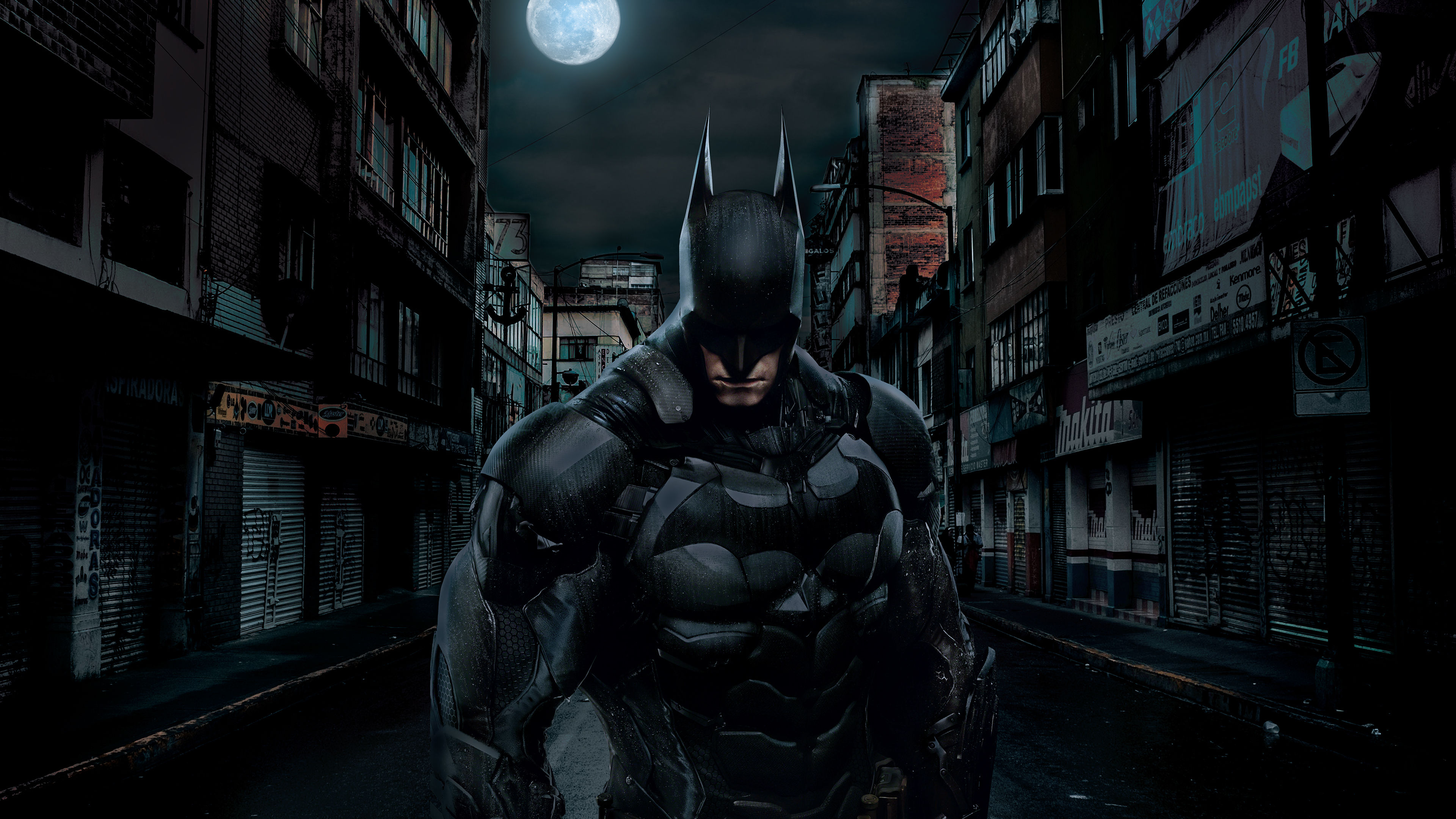 Wallpaper #OkVCjI4B7YBJg1BVj5wi38 Batman Standing in a Dark Alleyway