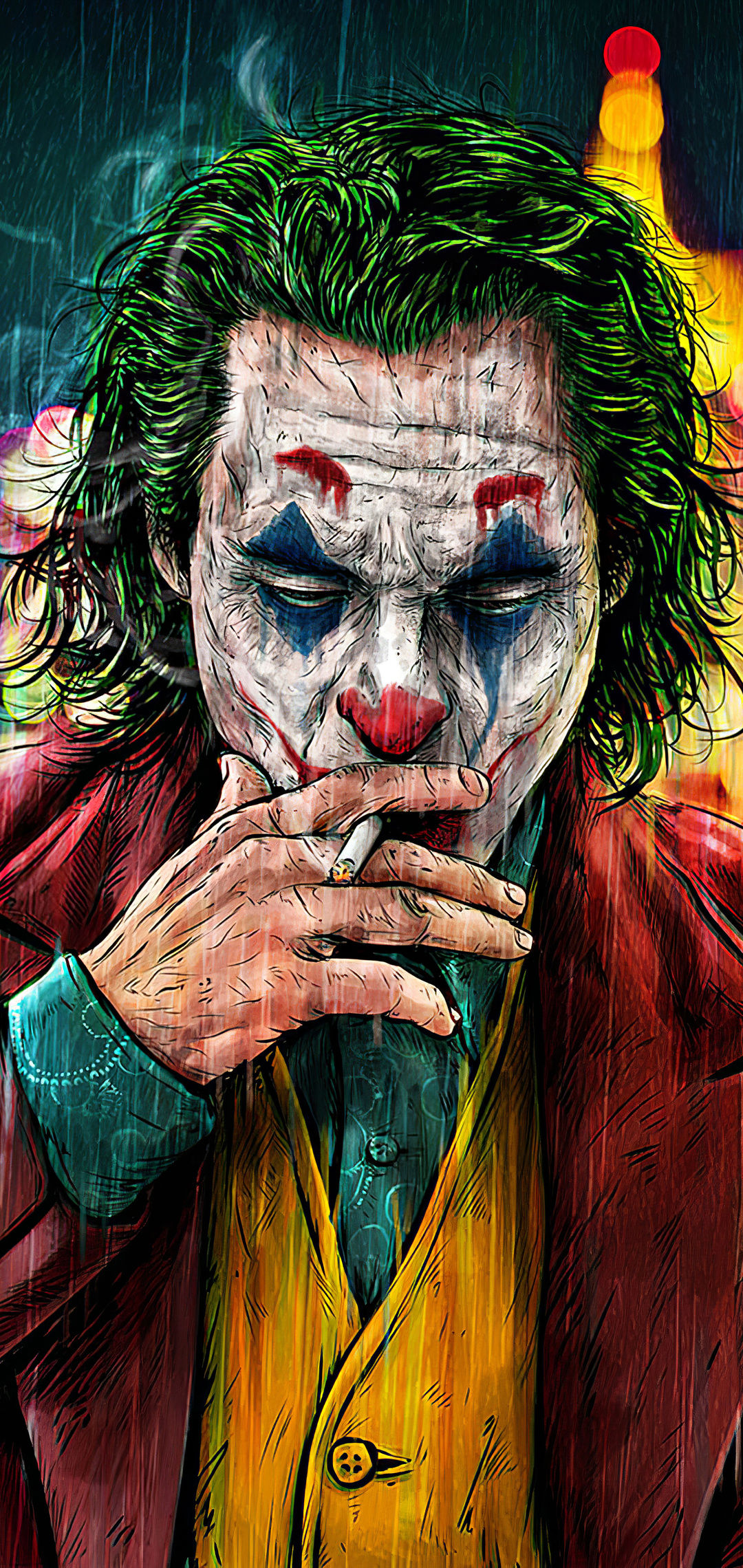 Wallpaper #XX1z8Y4Bnwiau_P6jQlU36 1080x2280 Joker Cigratte Smoking Artwork One Plus 6huawei P20honor