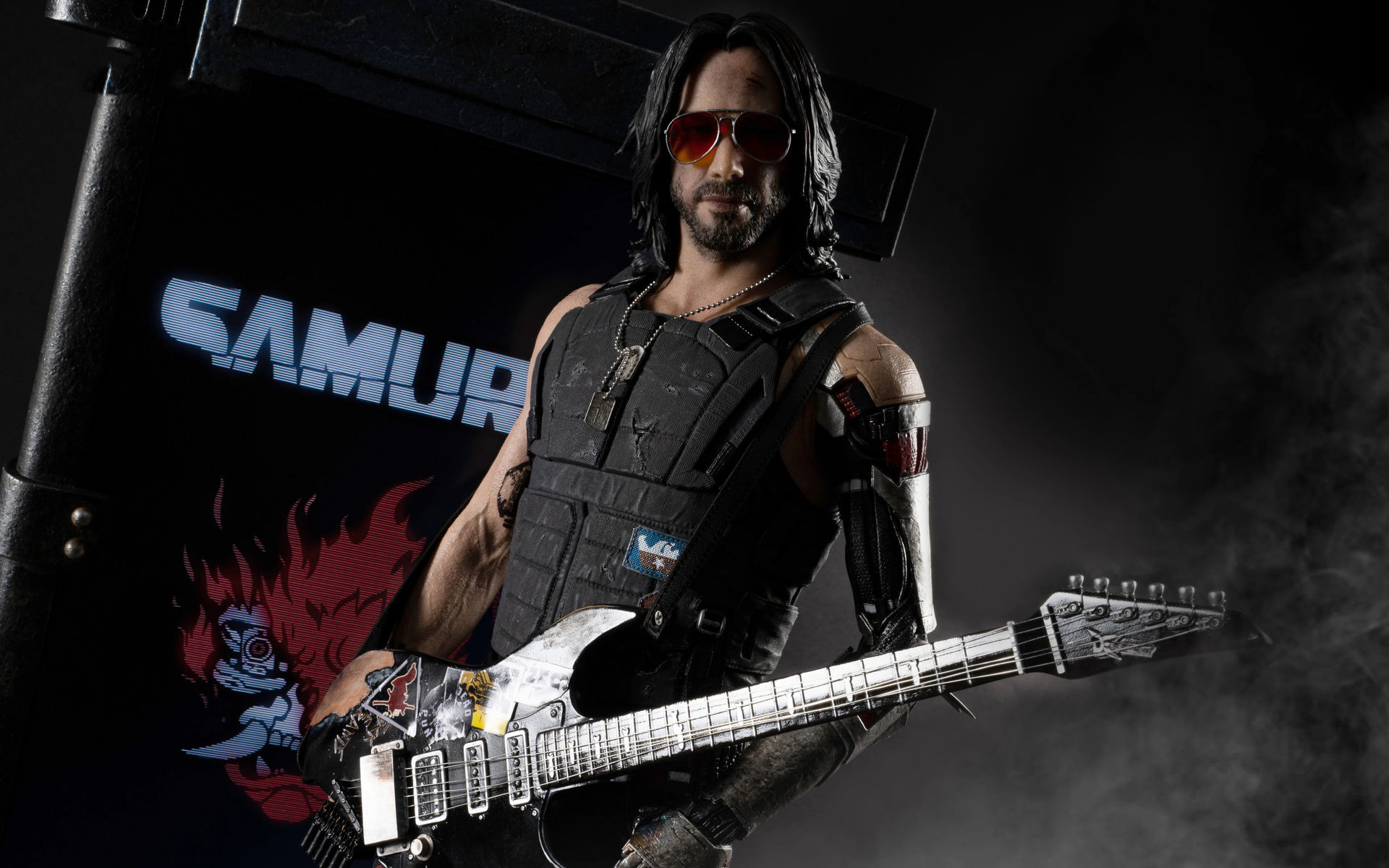Wallpaper #rGeq_ZIBSpphPi3-Epyl160 1920x1200 Keanu Reeves as Johnny Silverhand Cyberpunk 2077 5K 1080p