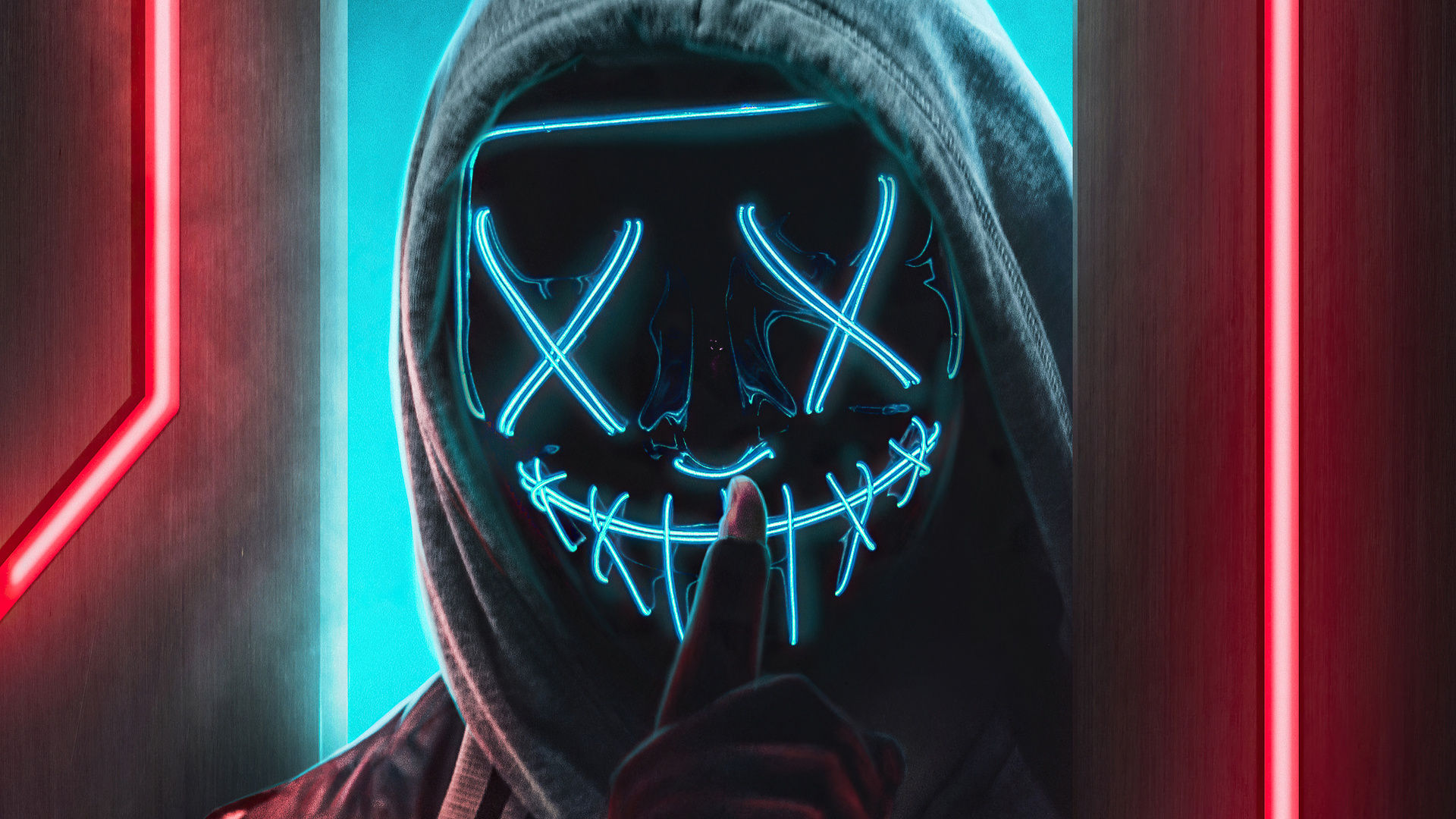 Wallpaper #2DFsNZMB5zzyi_yYVFb999 1920x1080 Ssh Mask Glowing Boy 4K Laptop Full HD 1080p HD 4K