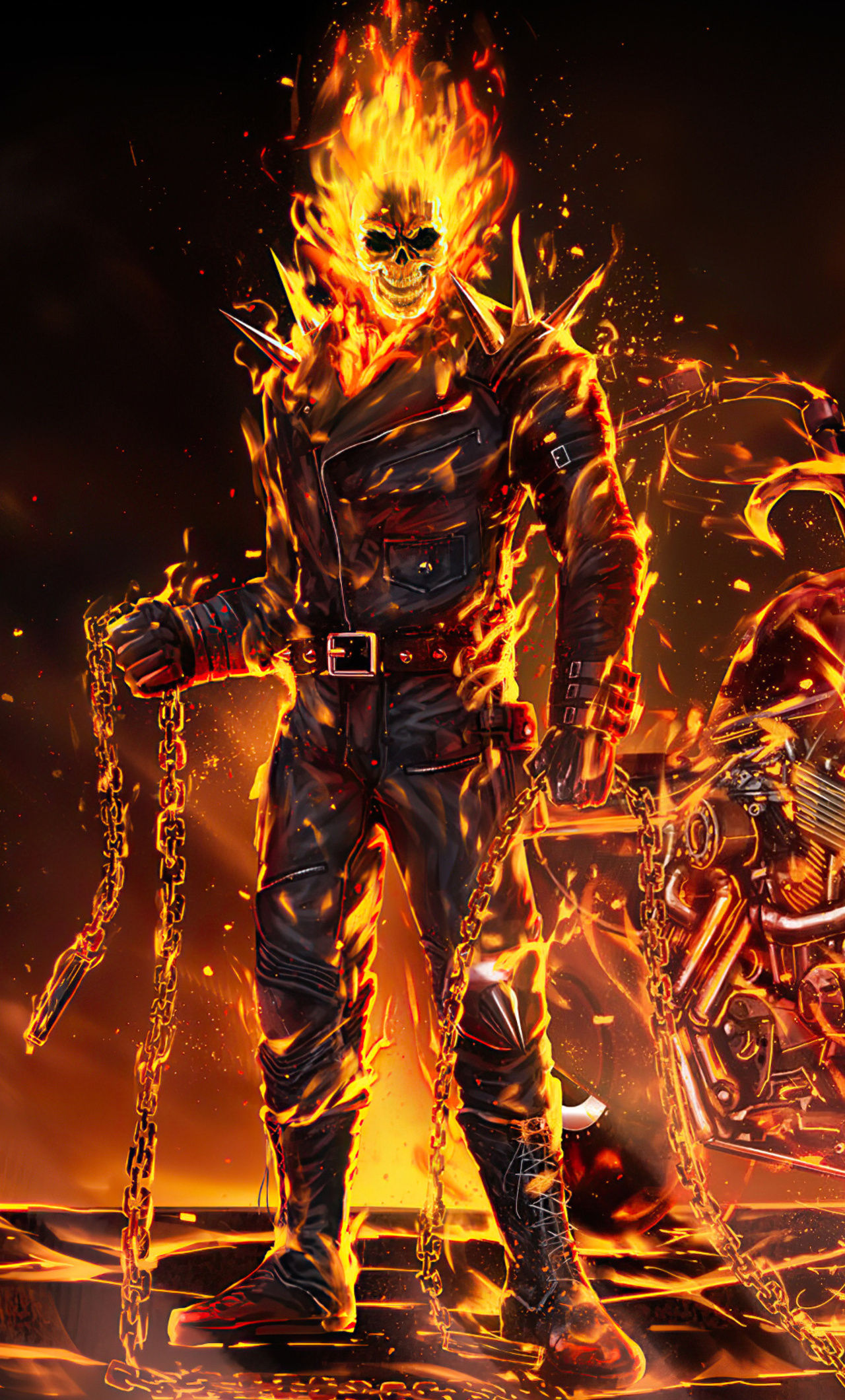 Wallpaper #4_QTOpMBKFX8bn3r23cf43 1280x2120 Ghost Rider 2020 Art iPhone 6 HD 4K Wallpapersimages