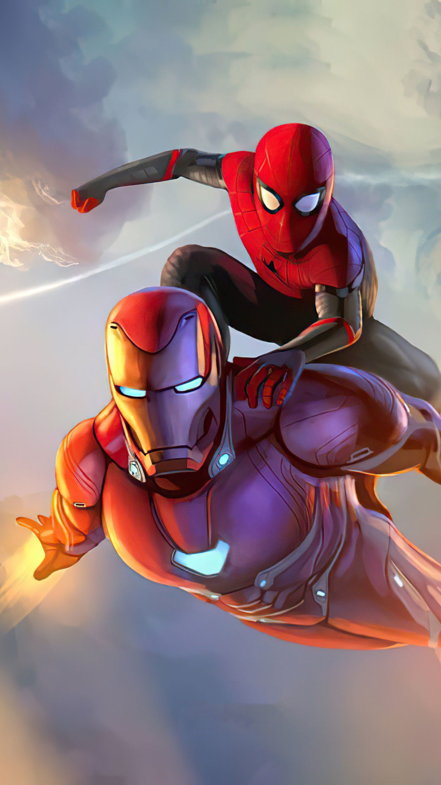 Wallpaper #dGdR9pIBSpphPi3-2IP1103 1440x2560 Iron Man Spider Man Come Together Samsung Galaxy S6s7