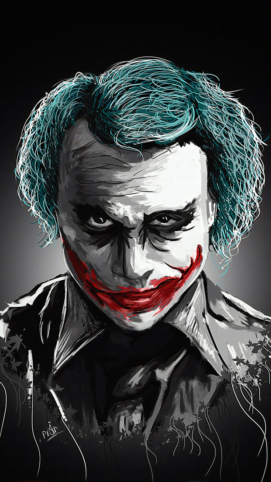 Wallpaper #UxouUZMB1yWOL4qg54He121 1080x1920 Joker Heath Ledger Art 4K iPhone 76s6 Plus Pixel Xl One