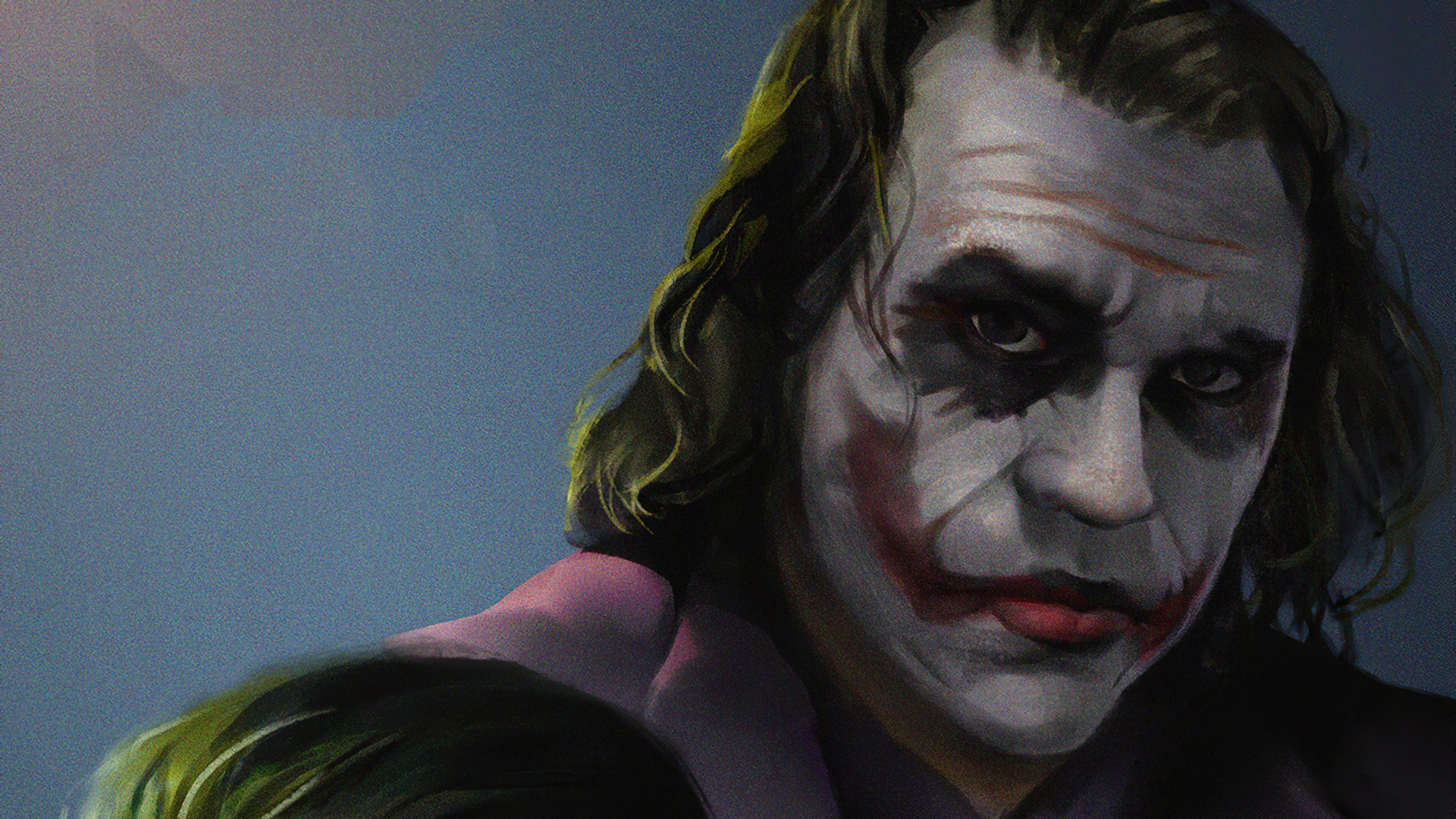 Wallpaper #BRmnK48BtGB6xQ789Y7J55 3840x2160 Joker Heath Ledger Artwork 2020 4K HD 4K Wallpapersimages