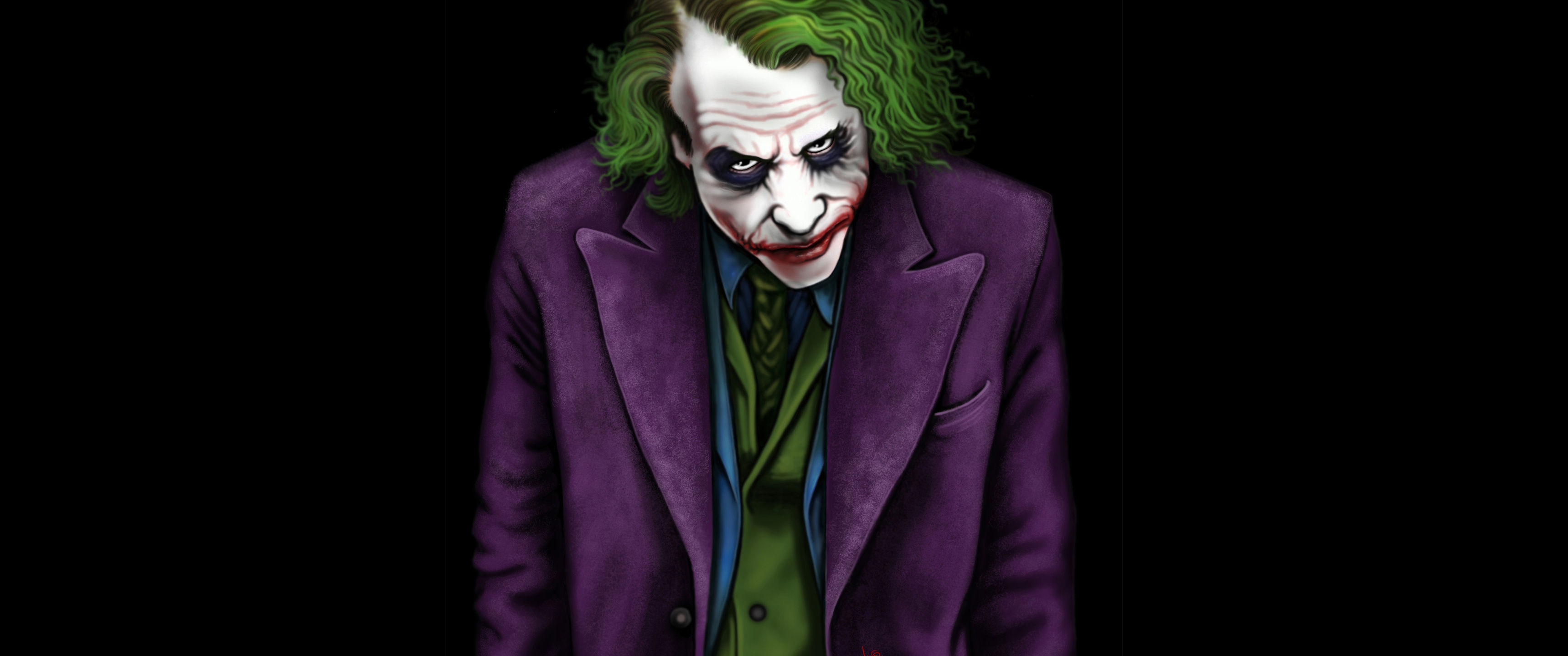 Wallpaper #UxouUZMB1yWOL4qg54He216 3440x1440 Joker Heath Ledger Art Ultrawide Quad HD 1440p HD 4K