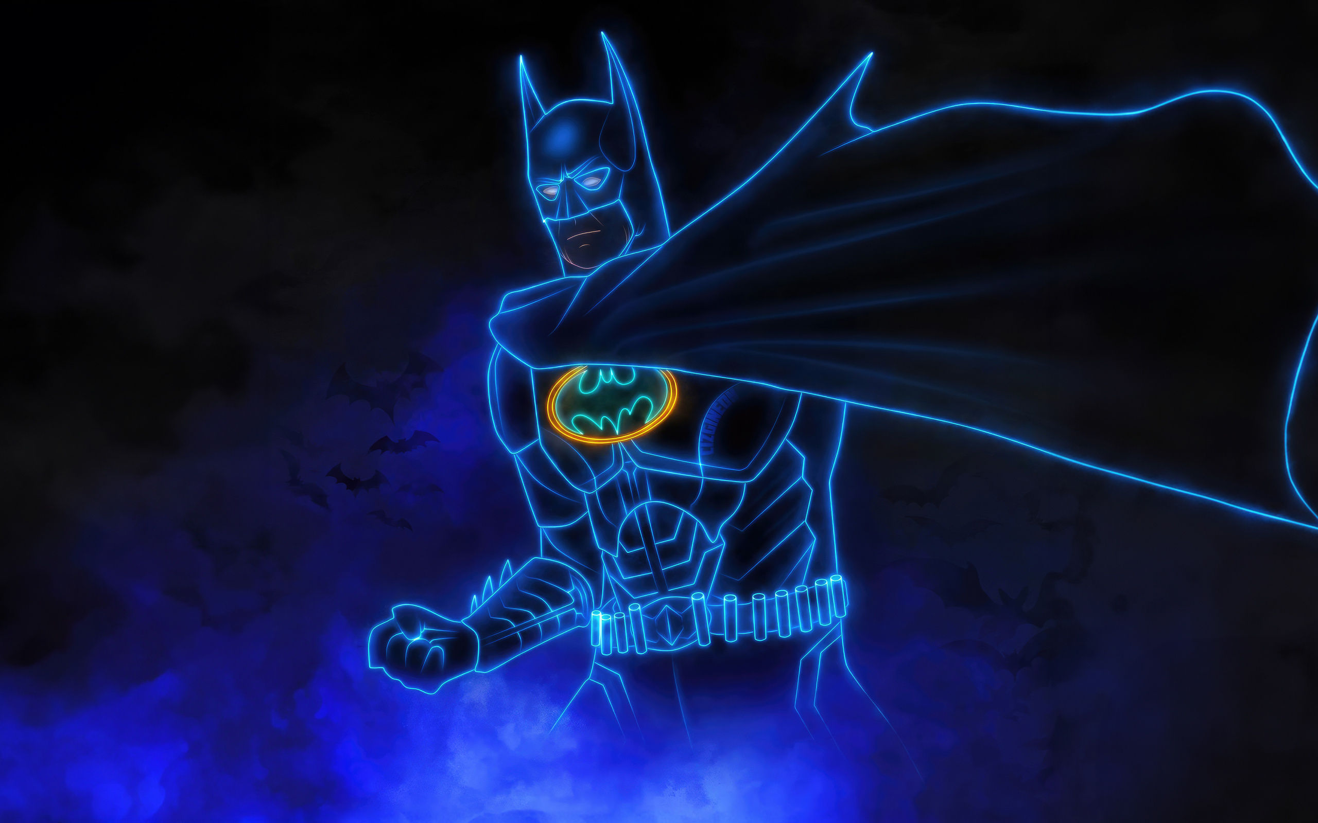 Wallpaper #7mdqCJMBSpphPi3-fMpN172 2560x1600 Michael Keaton Batman Neon Artwork 2560x1600 Resolution HD 4K