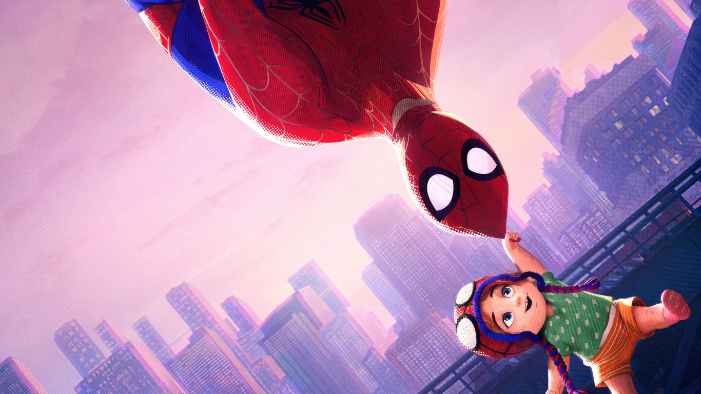 Wallpaper #YtWDNpMBY0Iw2JDGB5HK157 1366x768 Peter B Parker in Spiderman Across the Spider Verse 2023 5K