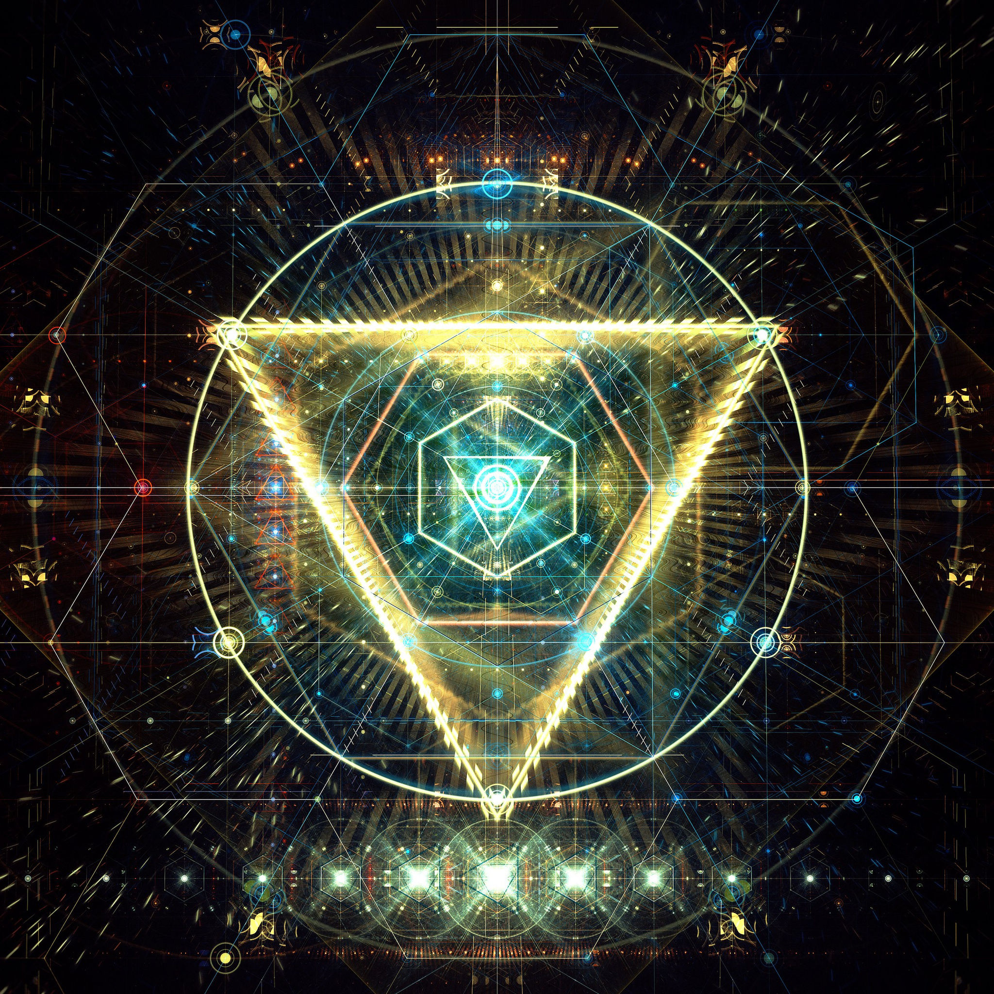 Wallpaper #42fKEZMBSpphPi3-_fja25 2048x2048 Abstract Digital Art Triangle 4K iPad Air HD 4K Wallpapers