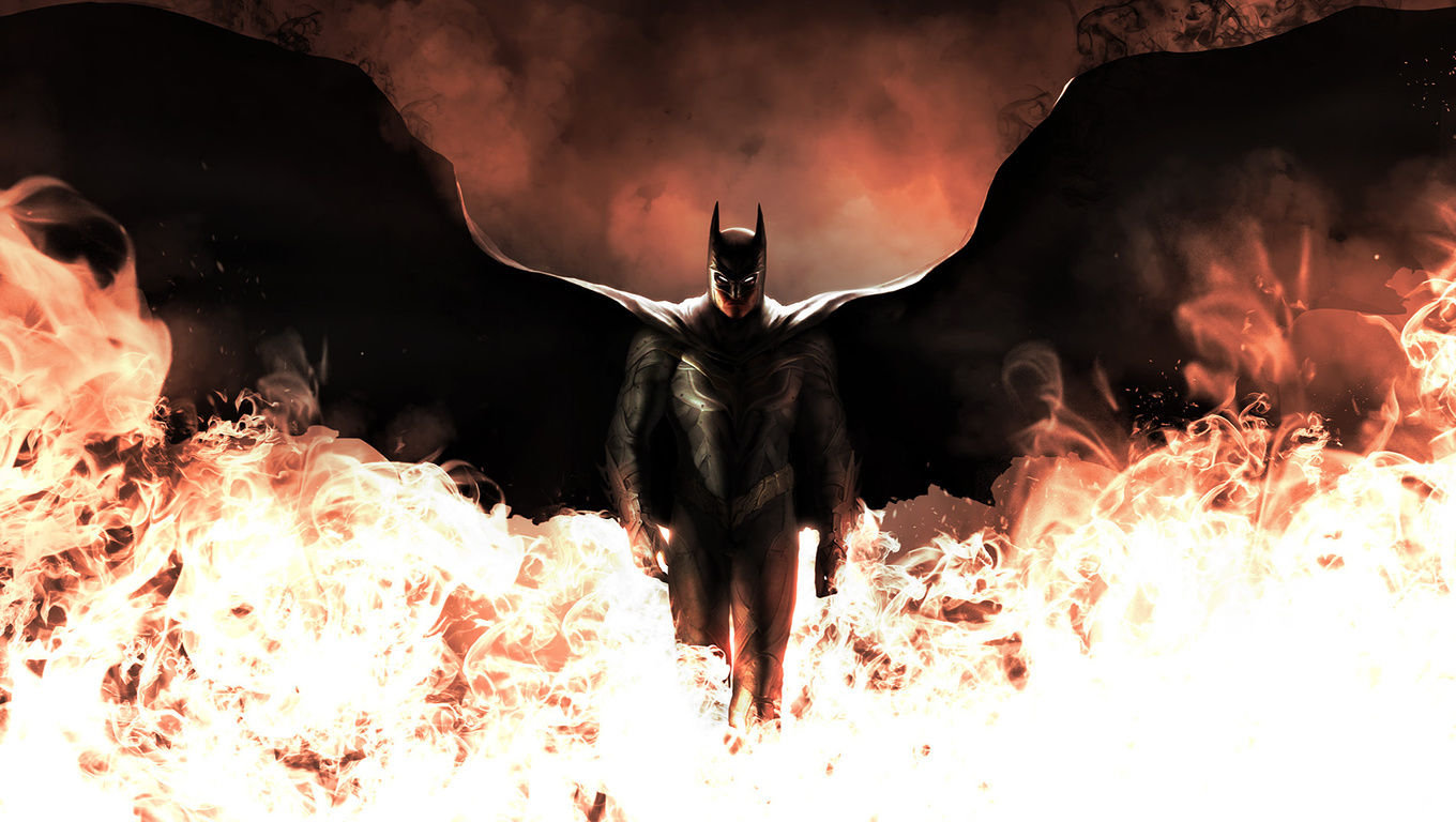 Wallpaper #YB3iLJMBlOZrFDOkiczE61 1360x768 Batman Fire Laptop HD Hd 4K Wallpapers Images Backgrounds