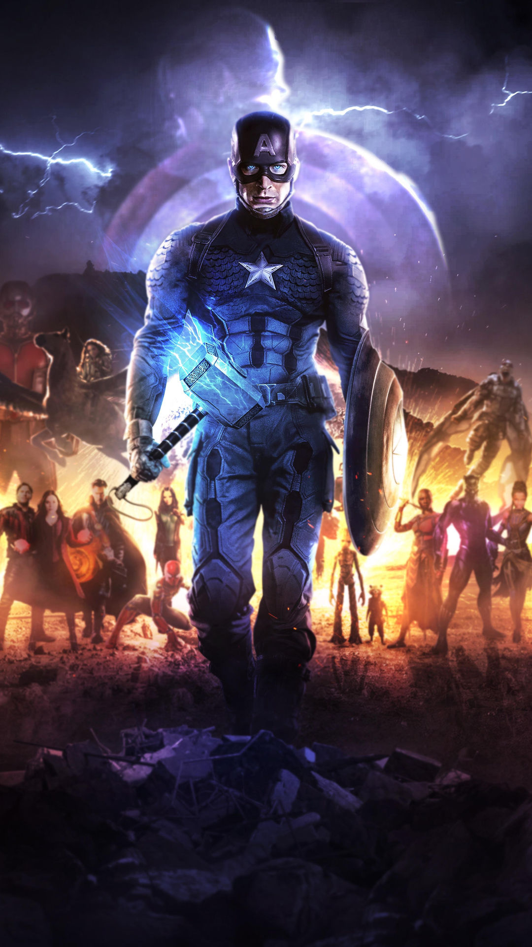 Wallpaper #0UVVl44B7YBJg1BVIKBQ54 1080x1920 4K Captain America in Avengers Endgame iPhone 76s6 Plus