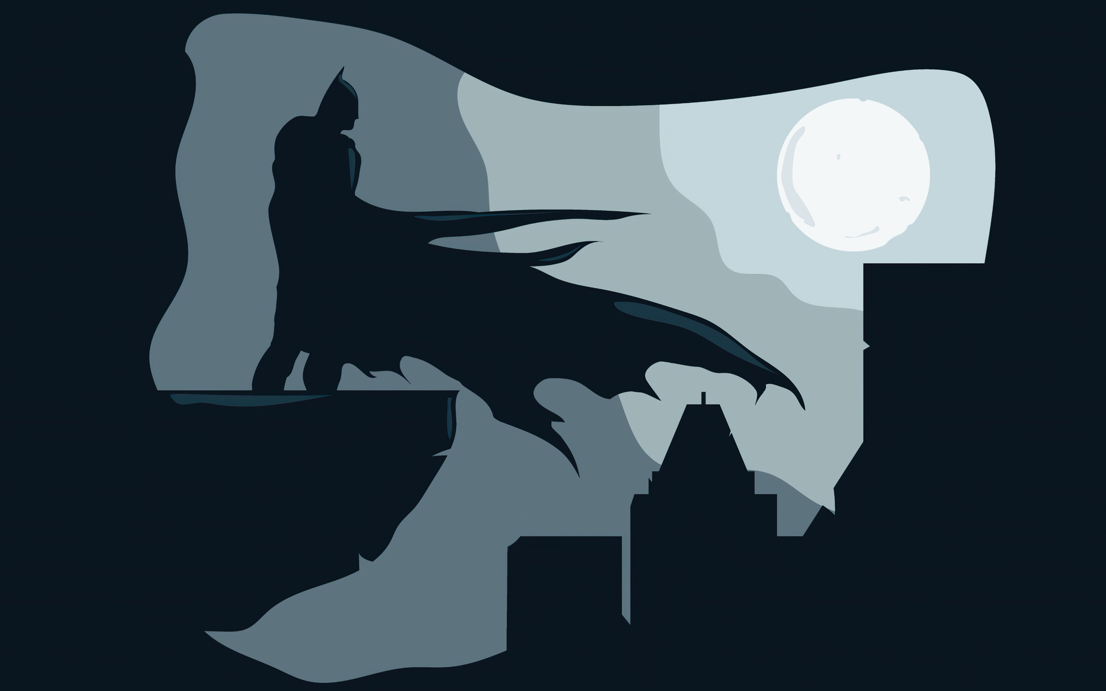 Wallpaper #wkXrlI4B7YBJg1BVIZ_-43 Batman Stands on a Rooftop Overlooking the City