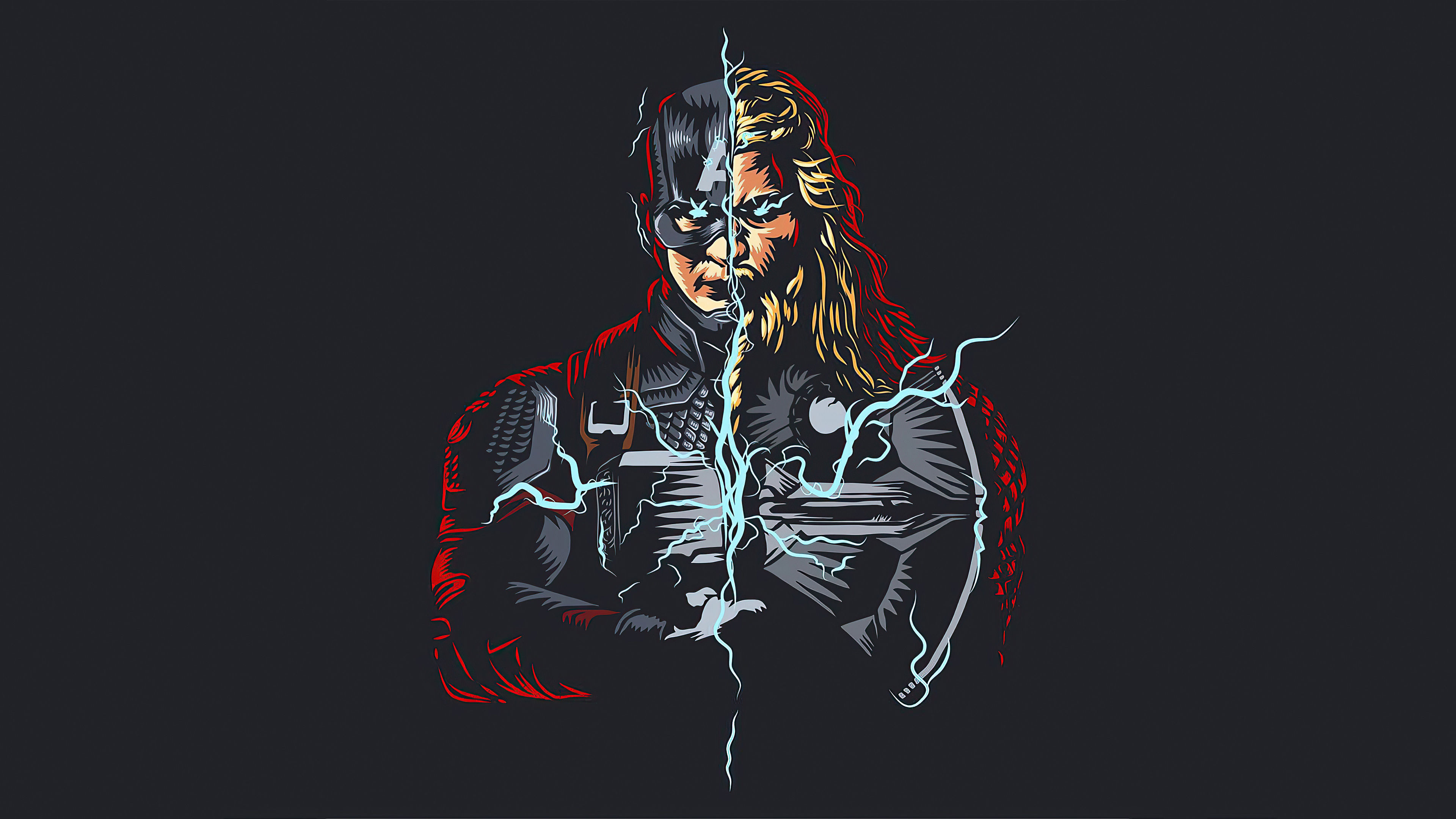 Wallpaper #pXQvwo4B_8f4nGFah26c2 3840x2160 Captain America vs Thor 5K 4K HD 4K Wallpapers Images
