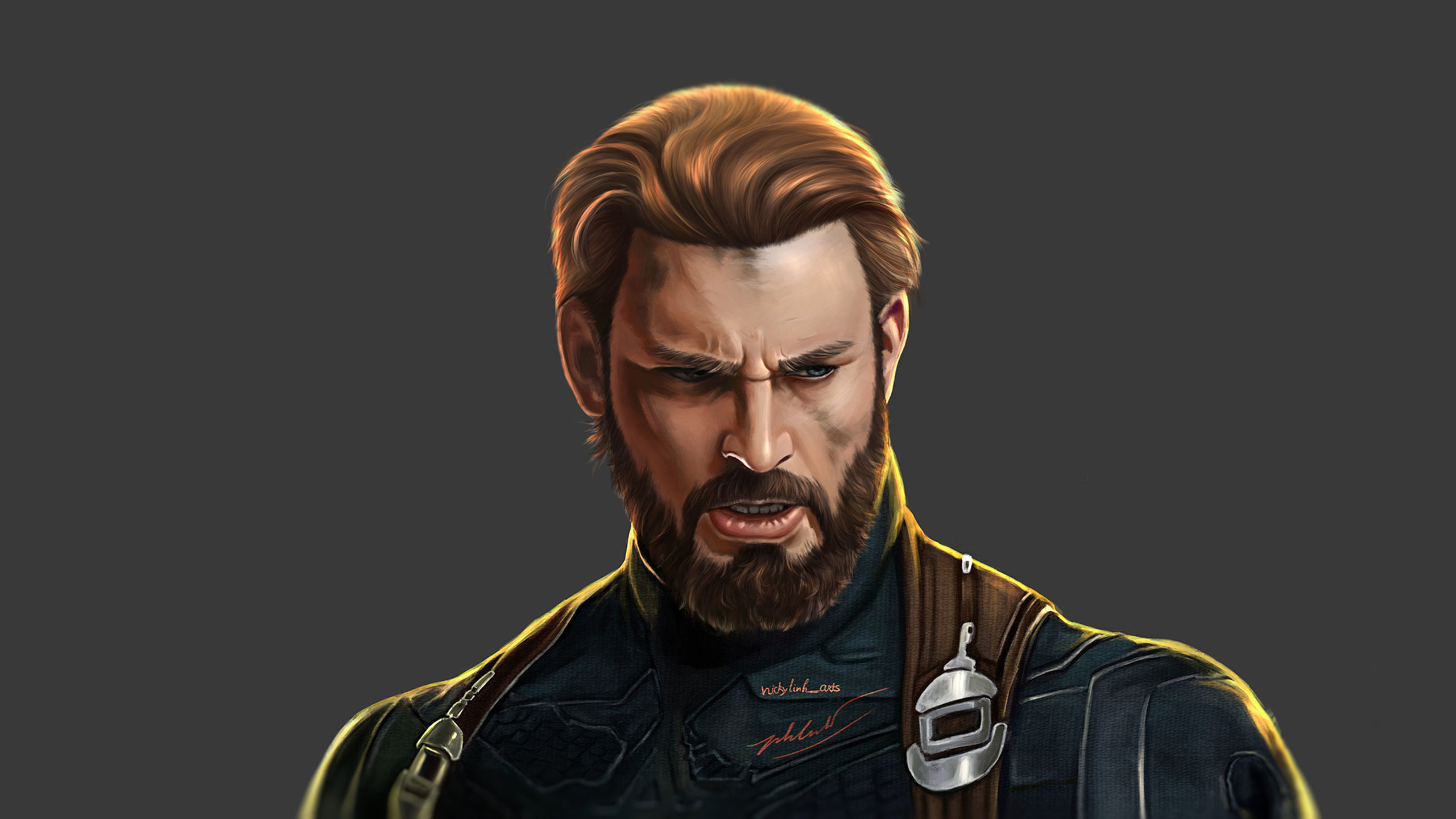 Wallpaper #KH0Q8Y4Bnwiau_P66Aip49 2560x1440 Captain America Beard Avengers Endgame 1440p Resolution HD 4K