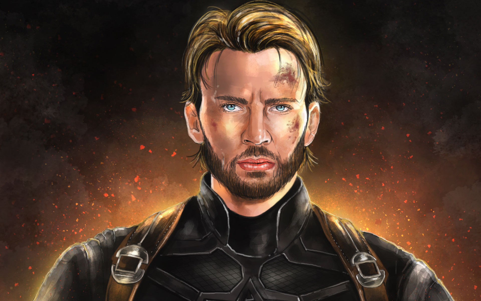 Wallpaper #Qn1l8Y4Bnwiau_P6dwnb23 1920x1200 Captain America with Beard Artwork 1080p Resolution HD 4K