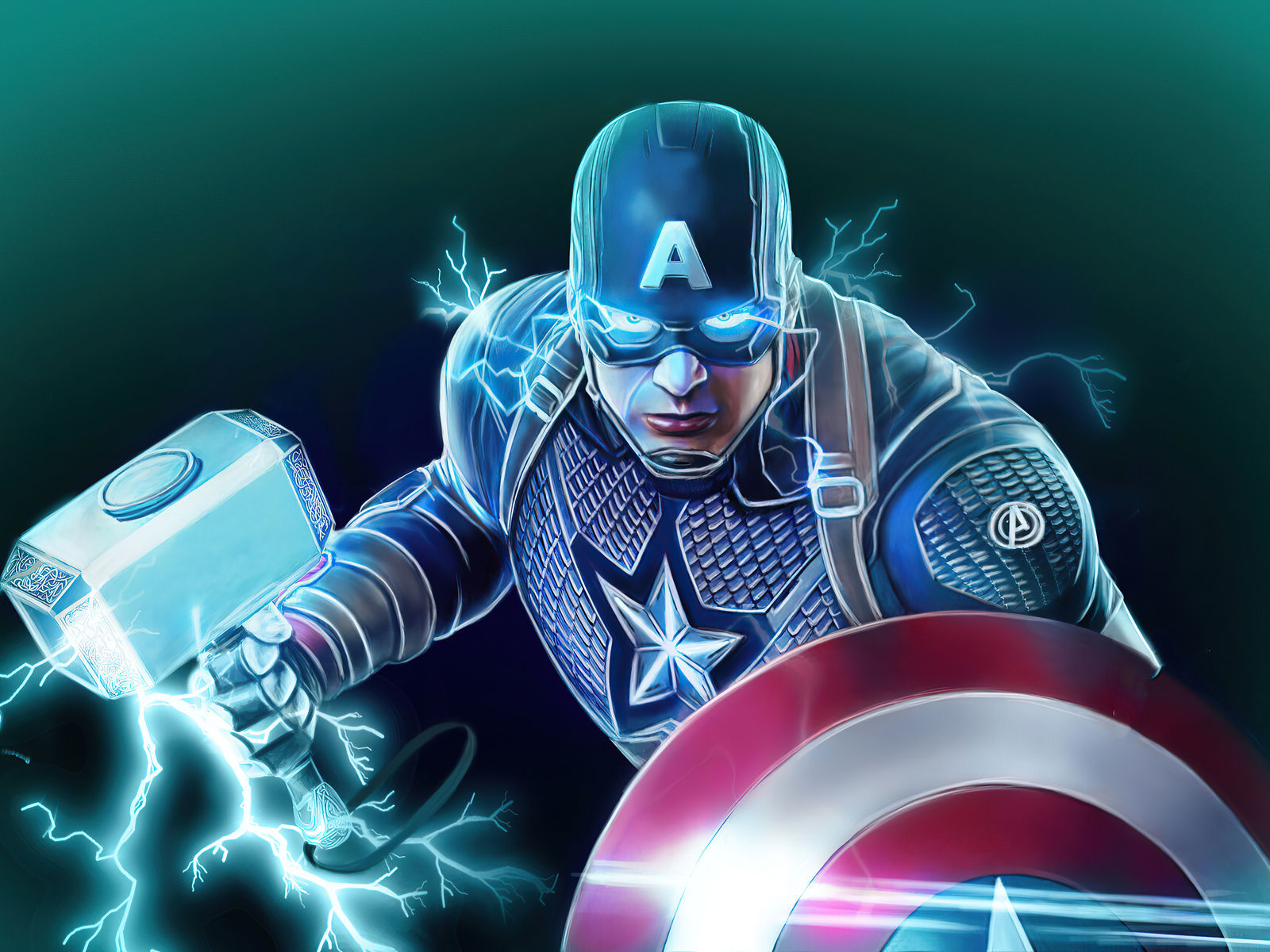 Wallpaper #n3Quwo4B_8f4nGFa326S57 1600x1200 Captain America Shield and Hammer Power 1600x1200 Resolution