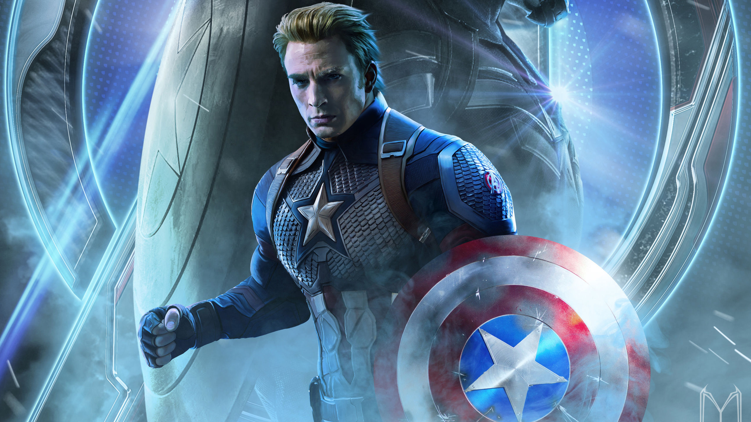 Wallpaper #xXQxwo4B_8f4nGFa3G7F5 2560x1440 Captain America in Avengers Endgame 2019 1440p Resolution HD