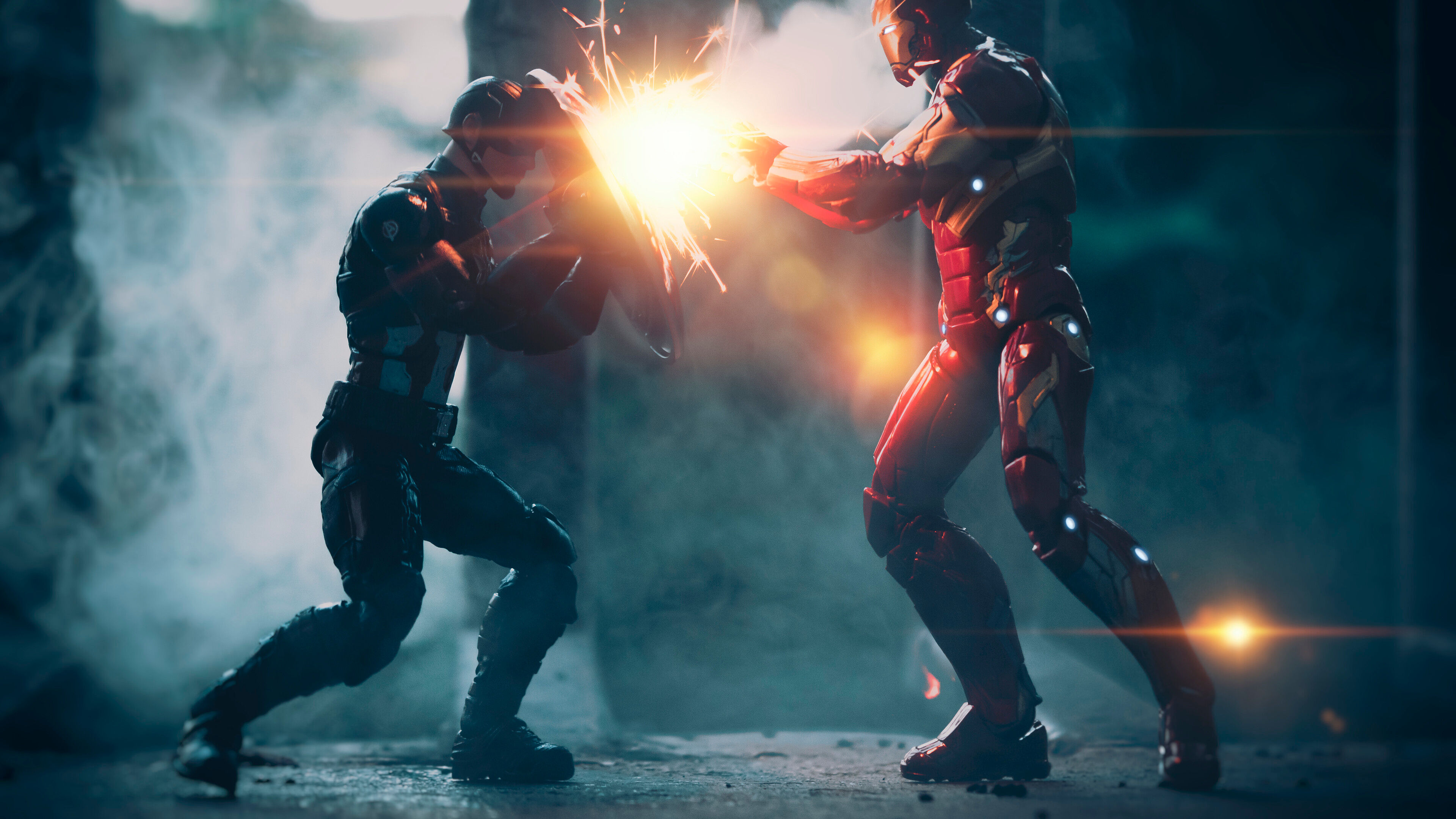 Wallpaper #xzEUNpMB5zzyi_yYV1iX202 3840x2160 Captain America vs Iron Man Artwork 5K 4K HD 4K Wallpapers