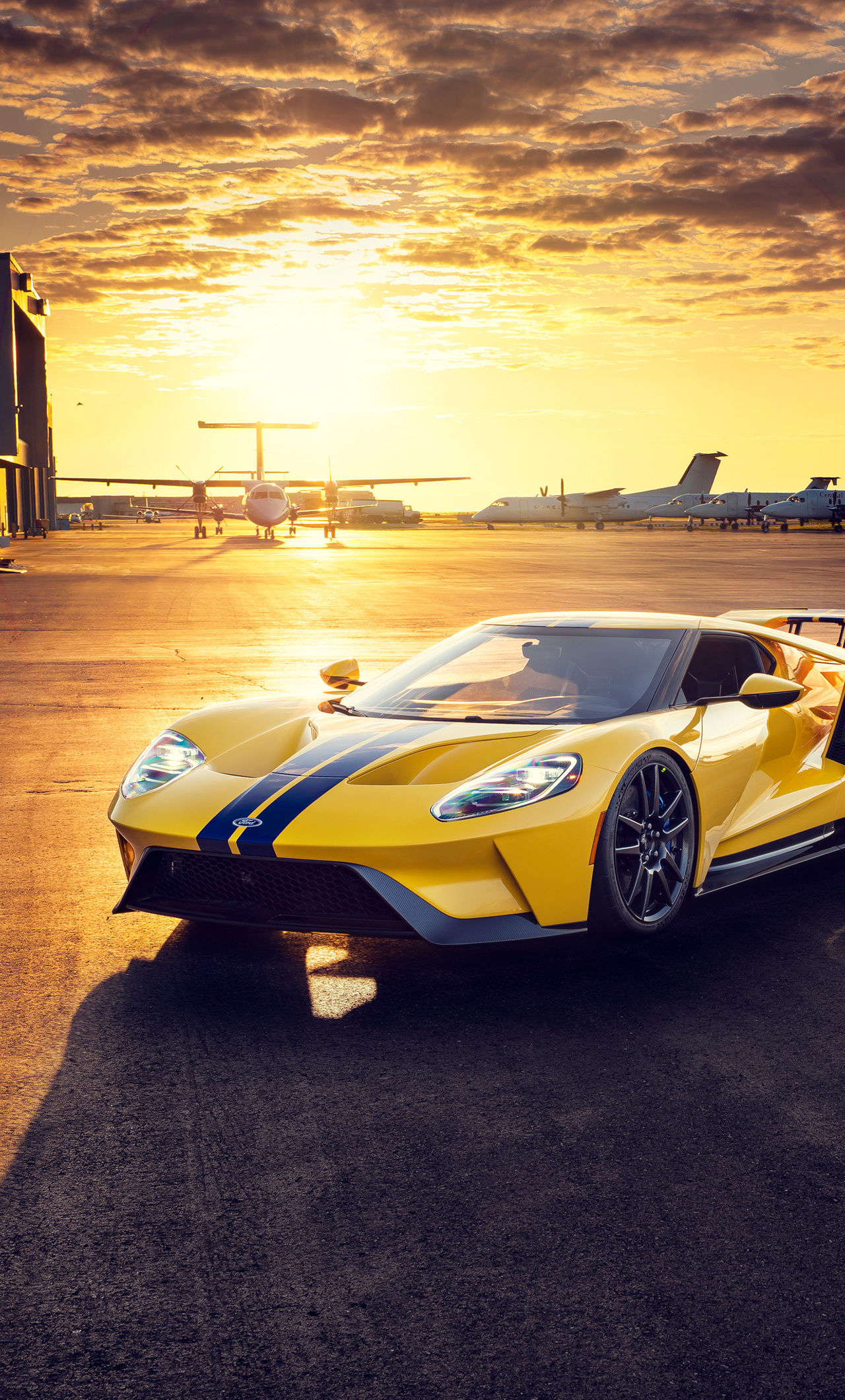 Wallpaper #r3Qkw44B_8f4nGFa2m8F2 1280x2120 Yellow Ford GT 4K iPhone 6 HD 4K Wallpapers Images