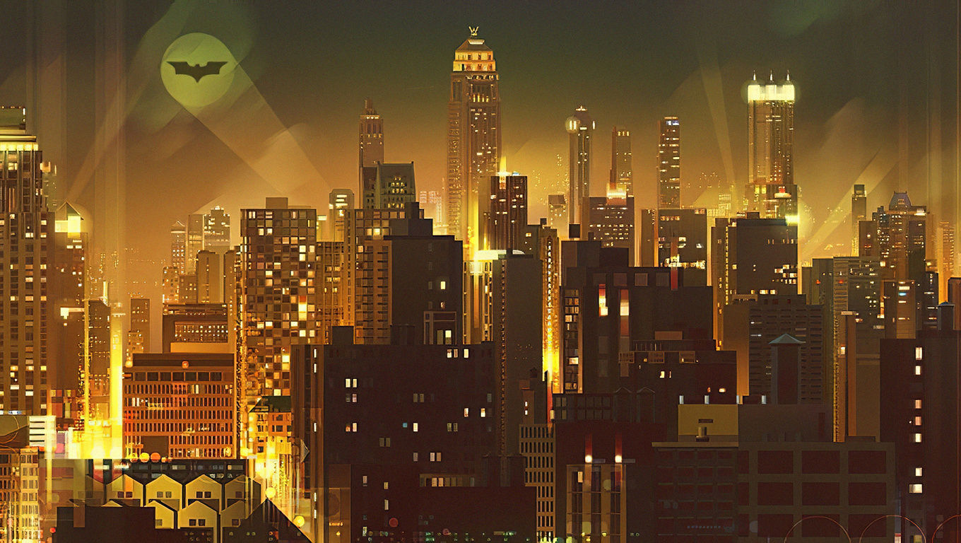 Wallpaper #A0J5PZMBOBpx0NhmQMUQ87 1360x768 Gotham City Digital Art 4K Laptop HD Hd 4K Wallpapersimages