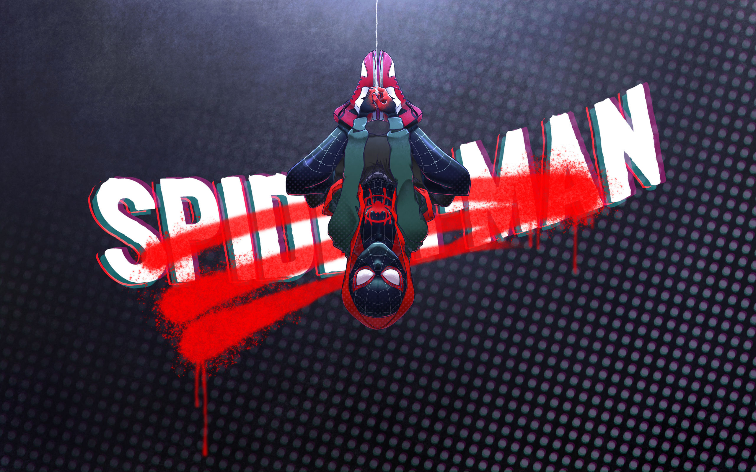 Wallpaper #nDNJM5MBcgDP3FvJg6rW318 Spider Man into the Spider Verse Upside Down Wallpaper High Quality