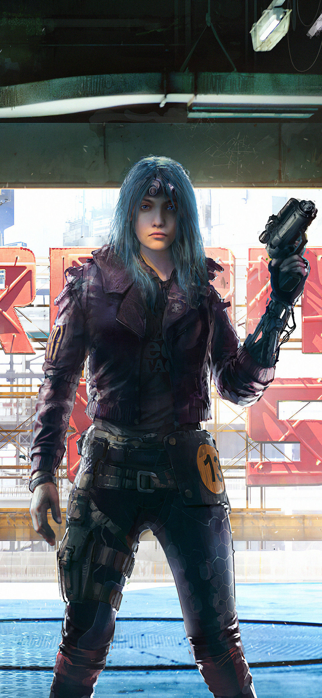 Wallpaper #_2cD_pIBSpphPi3-652y2 1125x2436 Cyberpunk Hitman Team iPhone Xsiphone 10iphone X HD 4K
