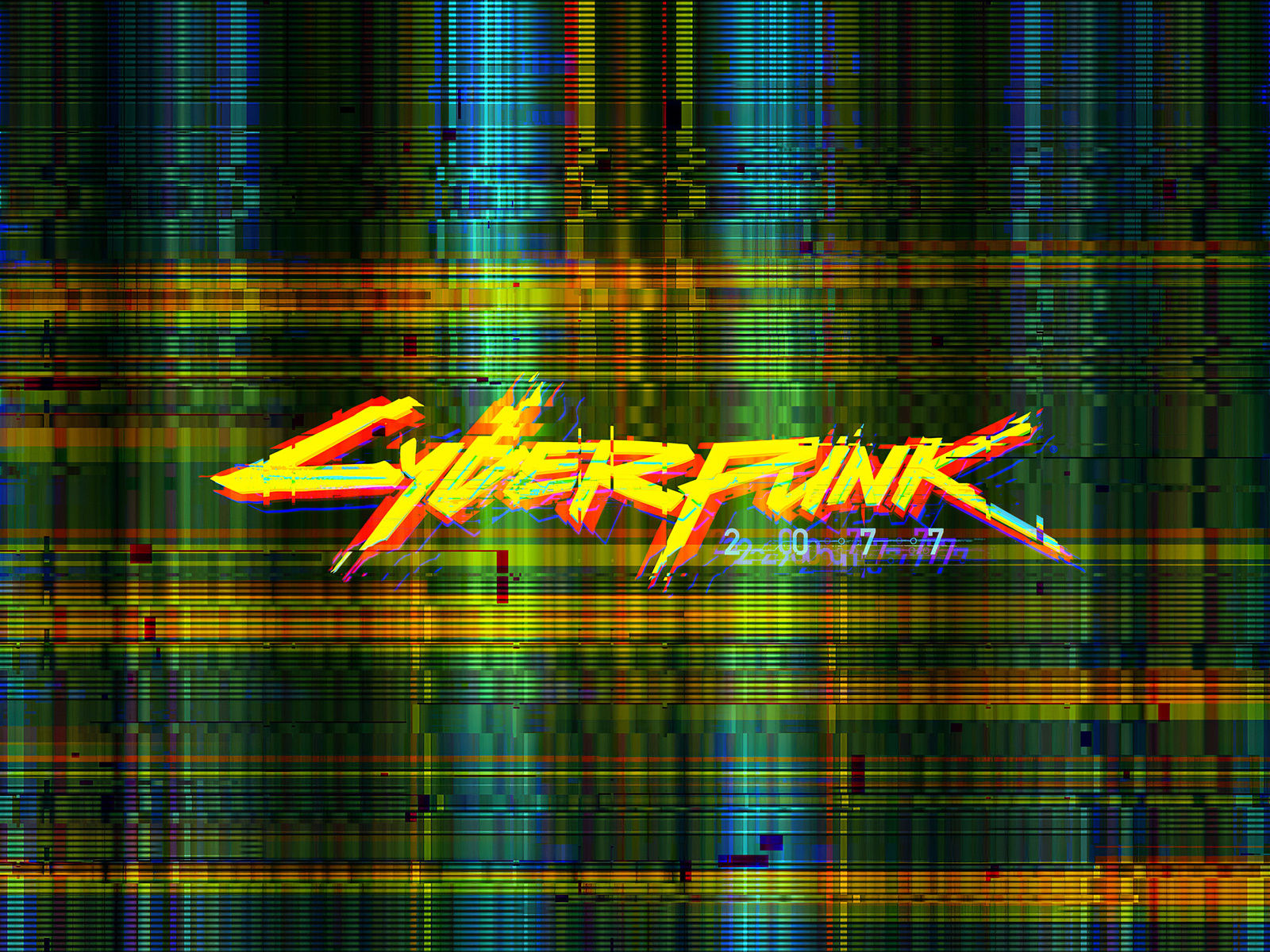 Wallpaper #fABW644BSdW8dNou_BHp2 1600x1200 Cyberpunk 2077 Glitch Logo 4K 1600x1200 Resolution HD 4K