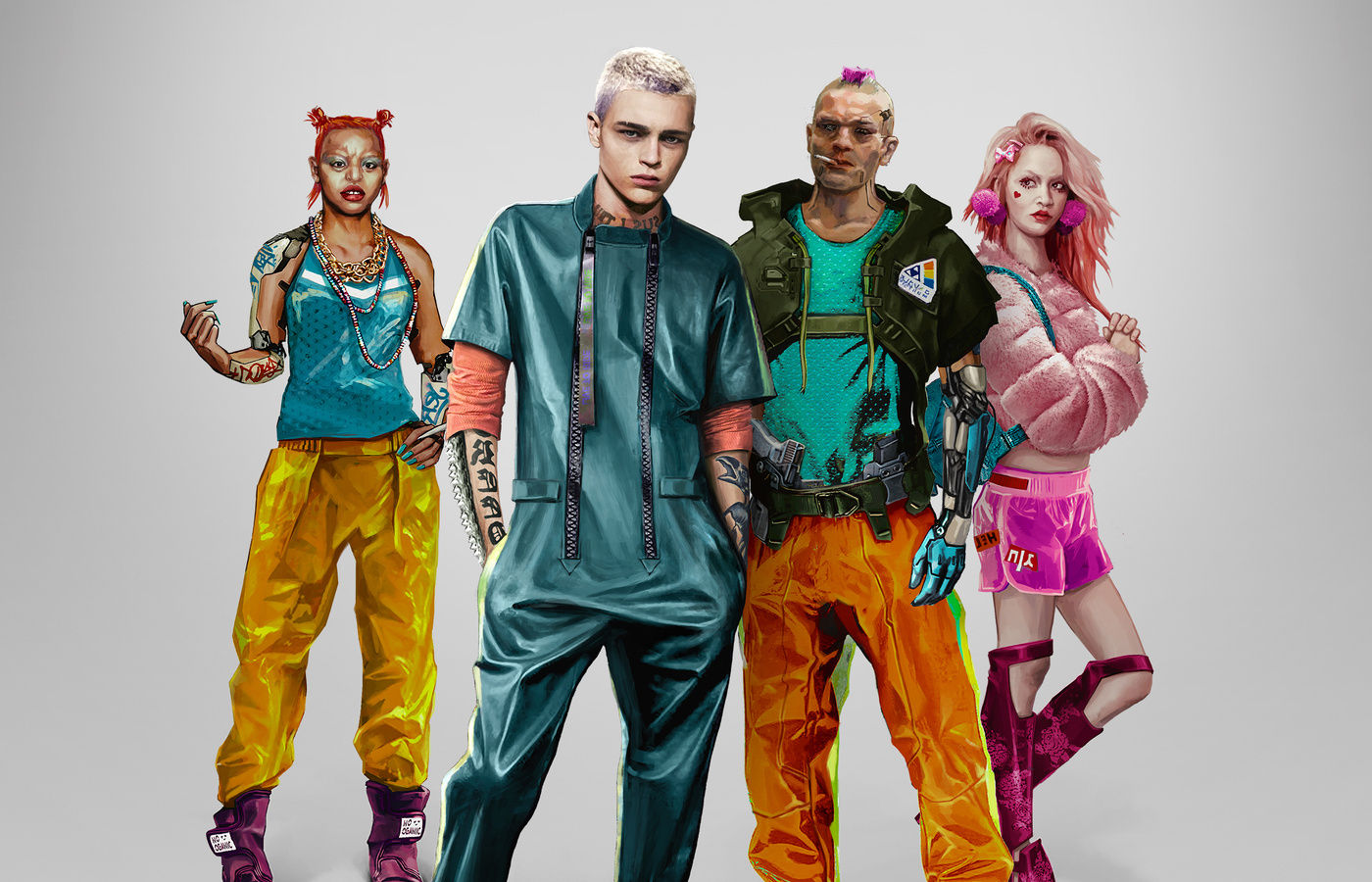 Wallpaper #zBlyBI8BtGB6xQ78XU4a8 1400x900 Cyberpunk 2077 Kitsch Characters 1400x900 Resolution HD 4K