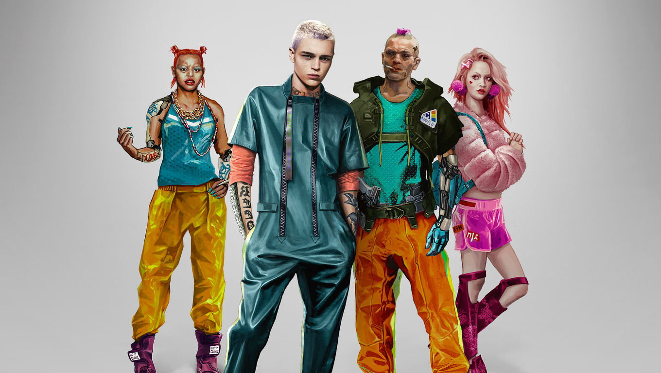 Wallpaper #zBlyBI8BtGB6xQ78XU4a9 1360x768 Cyberpunk 2077 Kitsch Characters Laptop HD Hd 4K Wallpapers
