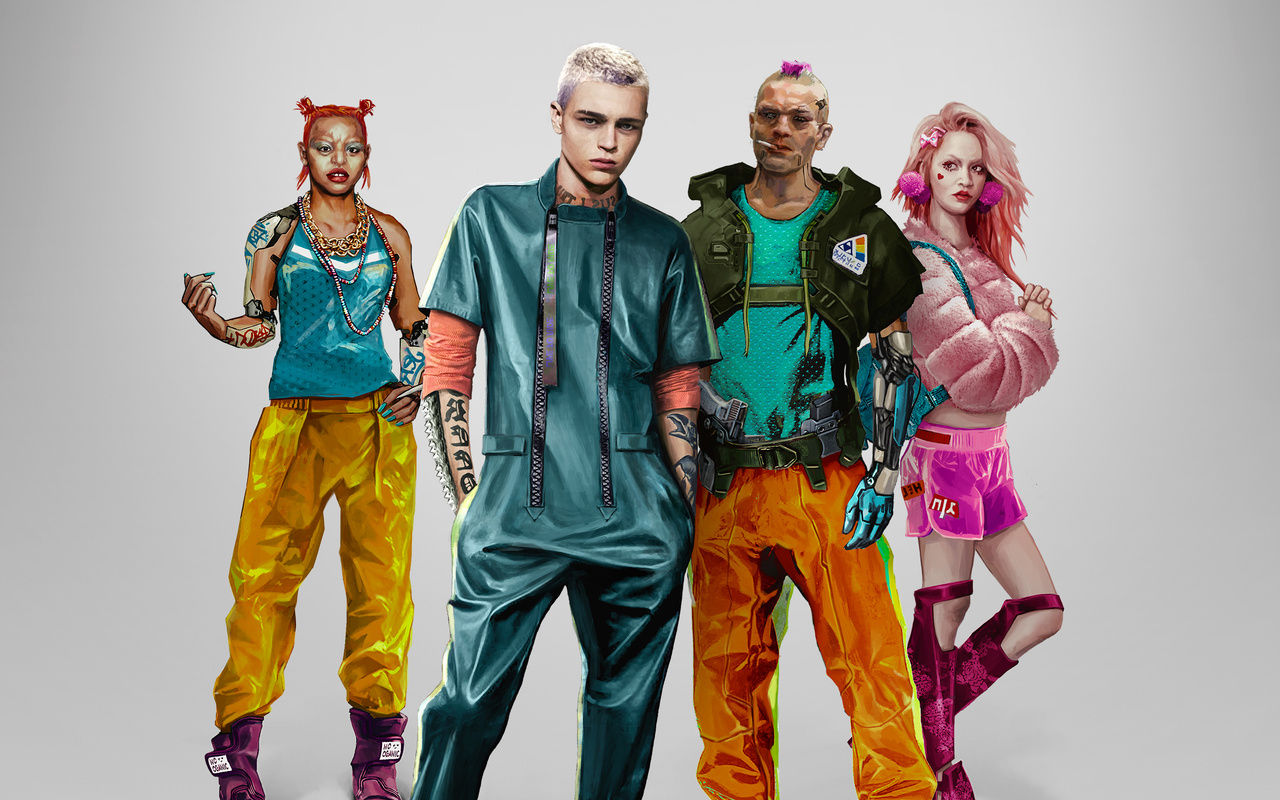 Wallpaper #zBlyBI8BtGB6xQ78XU4a7 1280x800 Cyberpunk 2077 Kitsch Characters 720p HD 4K Wallpapers Images
