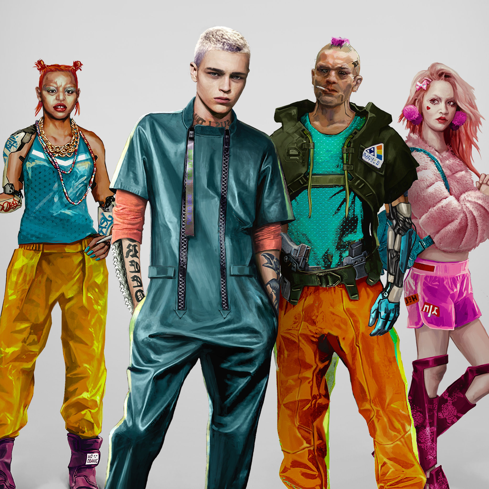 Wallpaper #zBlyBI8BtGB6xQ78XU4a0 2048x2048 Cyberpunk 2077 Kitsch Characters iPad Air HD 4K Wallpapers 7dc