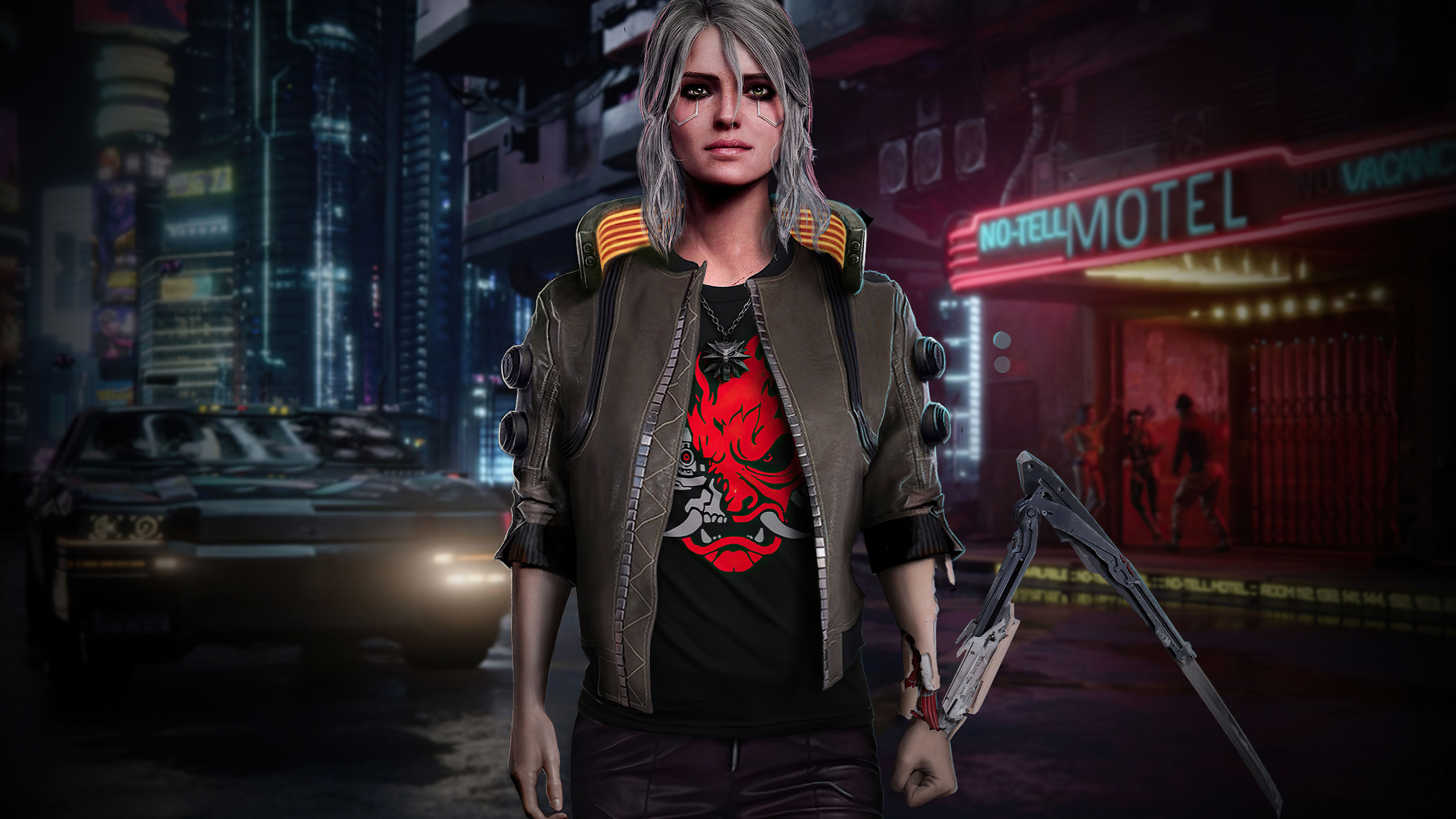 Wallpaper #EhnlBI8BtGB6xQ78_VDx59 Ciri Cyberpunk 2077 Wallpaper 1920x1080 3840x2160 Witcher Cyberpunk