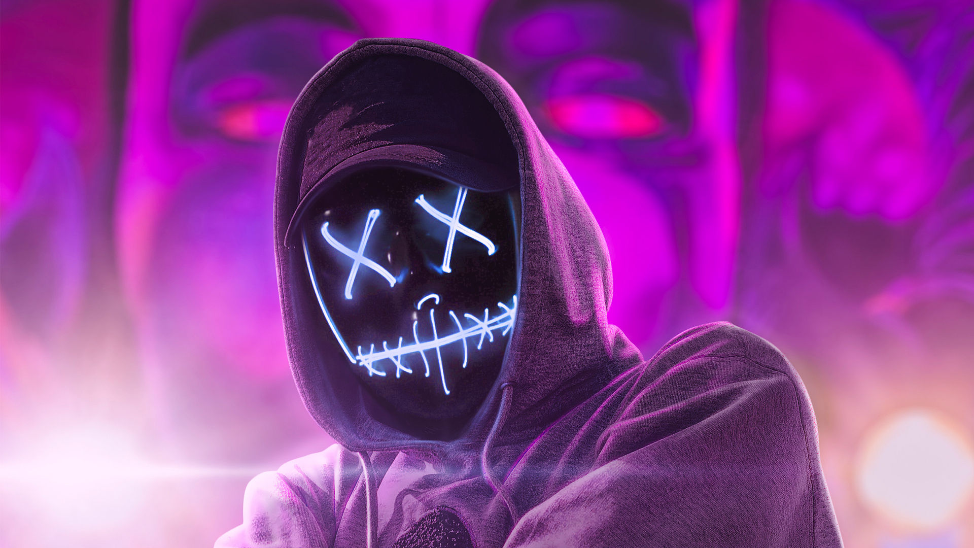 Wallpaper #8Rn9KY8BtGB6xQ78rolL4 1920x1080 Hoodie Neon Guy Abstract 4K Laptop Full HD 1080p HD 4K